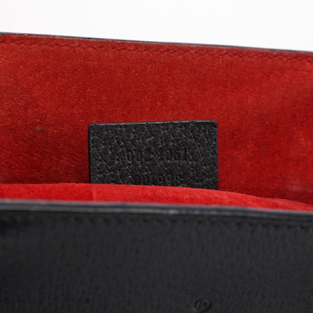 Black Leather Bamboo Tote