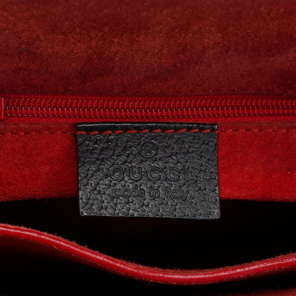 Black Leather Bamboo Tote