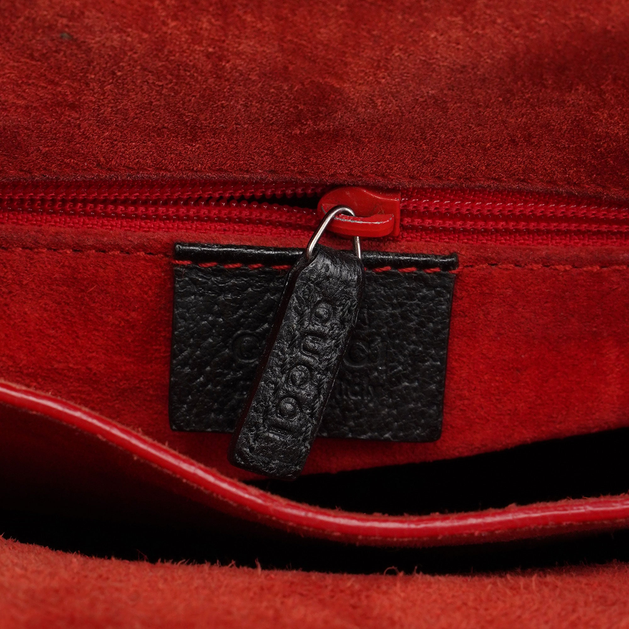 Black Leather Bamboo Tote