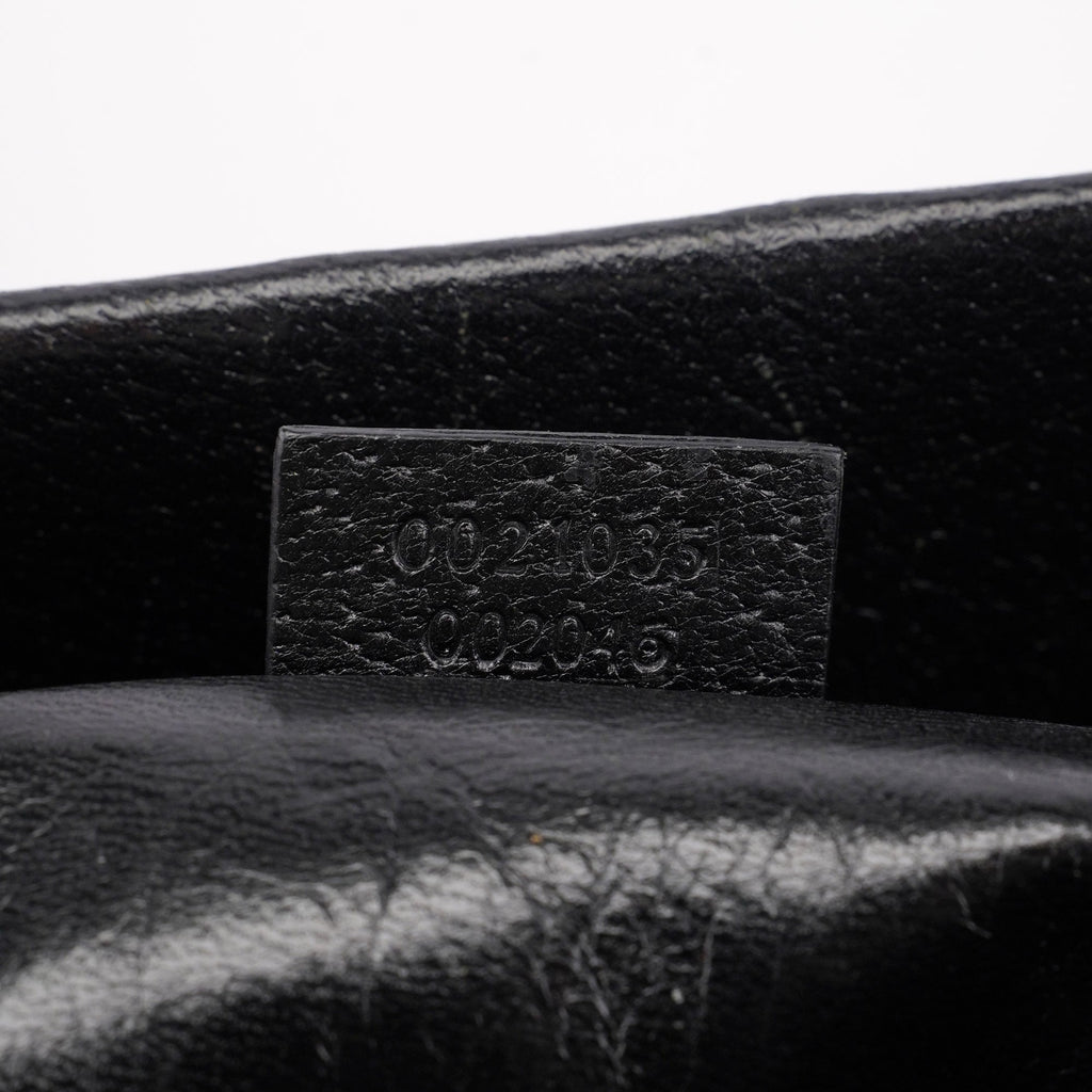 Black Leather Bamboo Tote