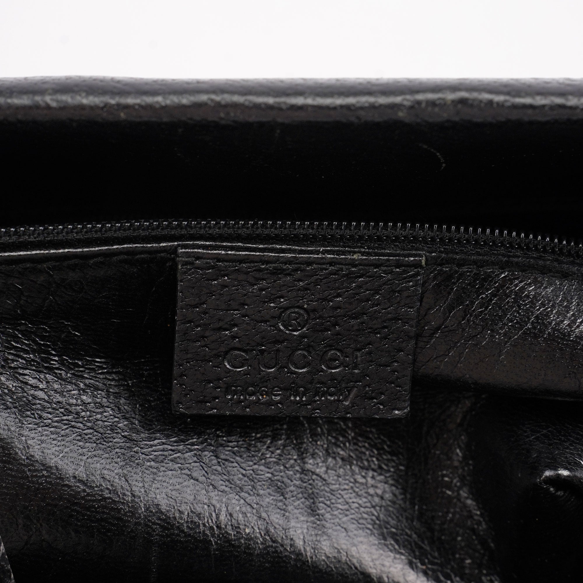 Black Leather Bamboo Tote