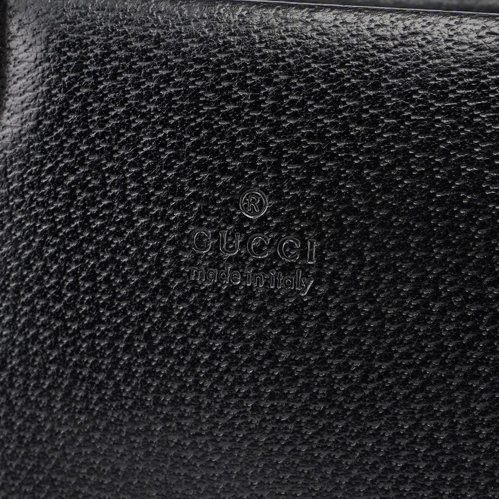Black Leather Bamboo Tote
