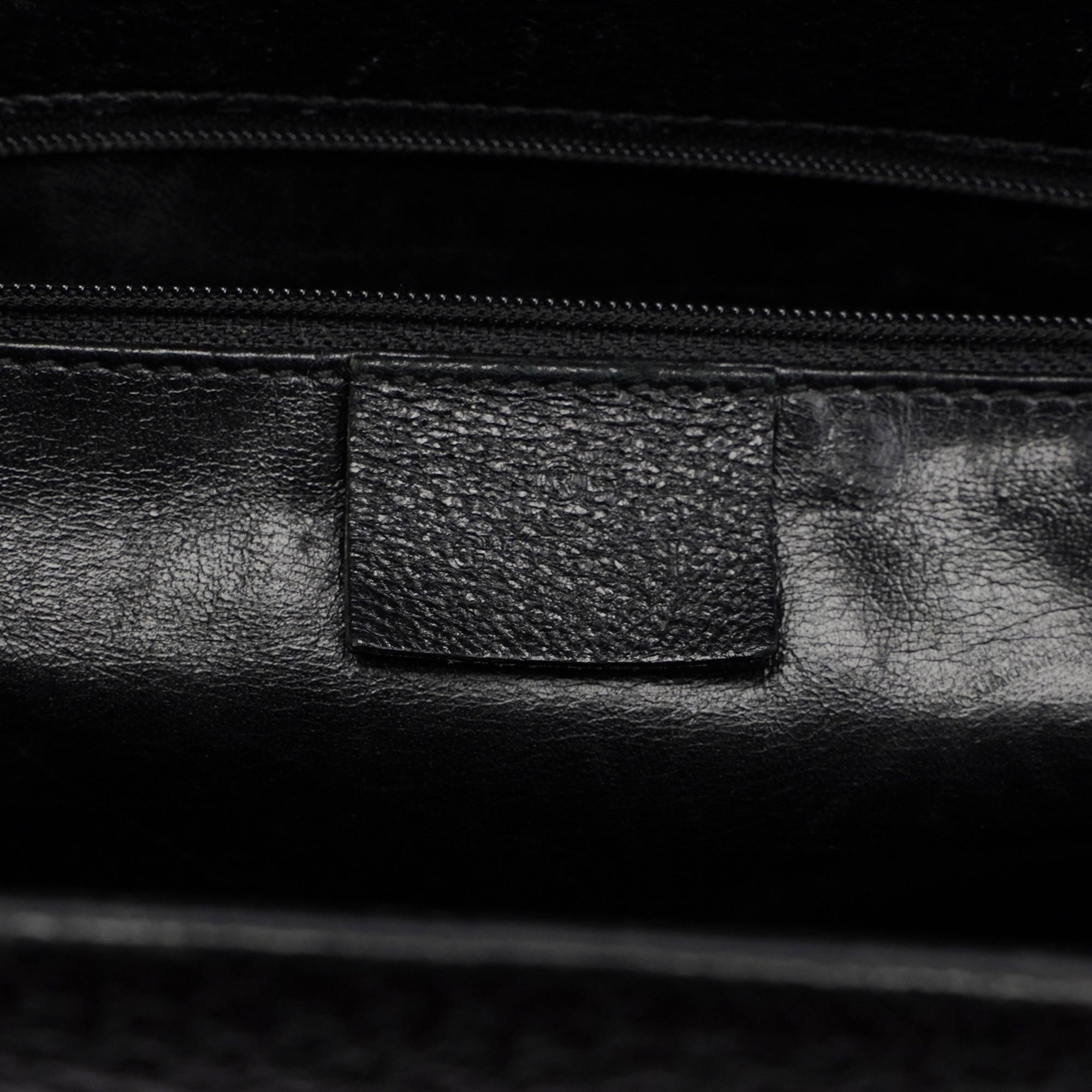 Black Leather Bamboo Tote