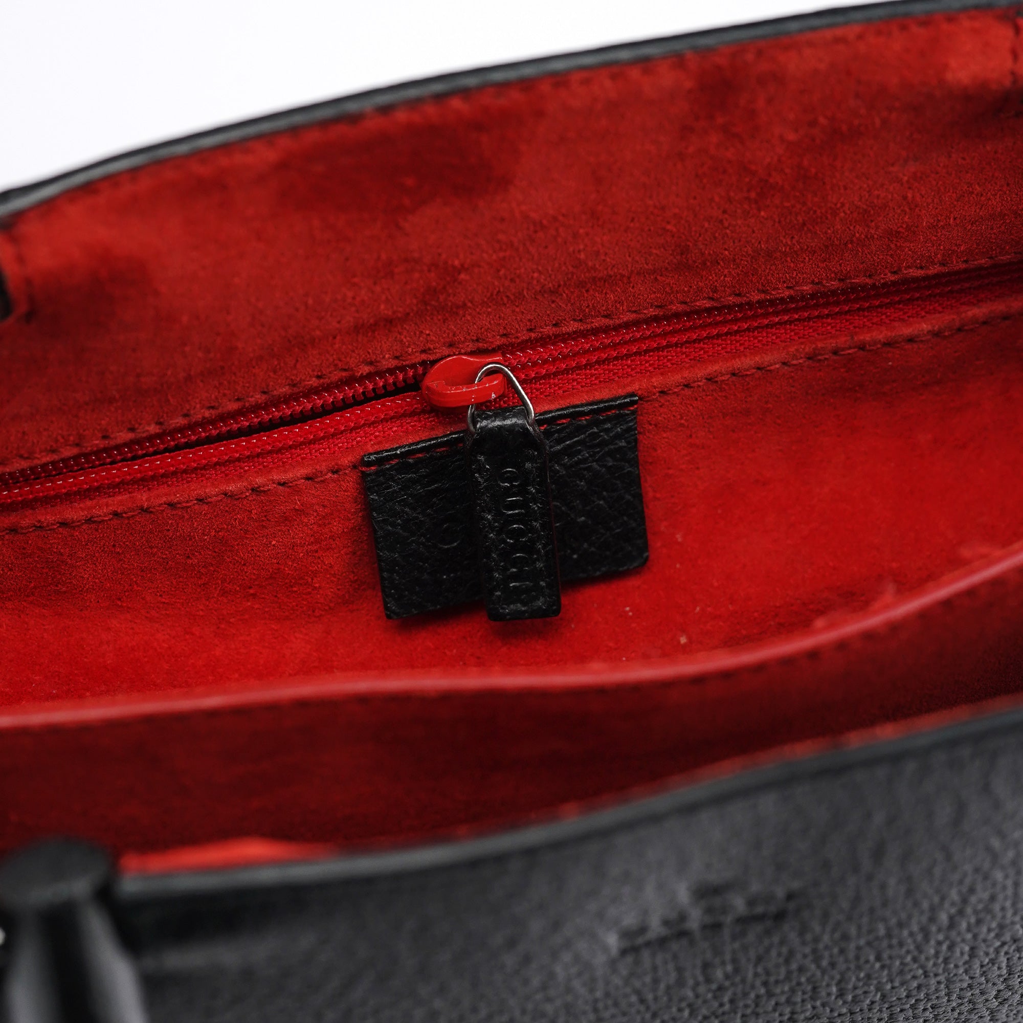 Black Leather Bamboo Tote Bag
