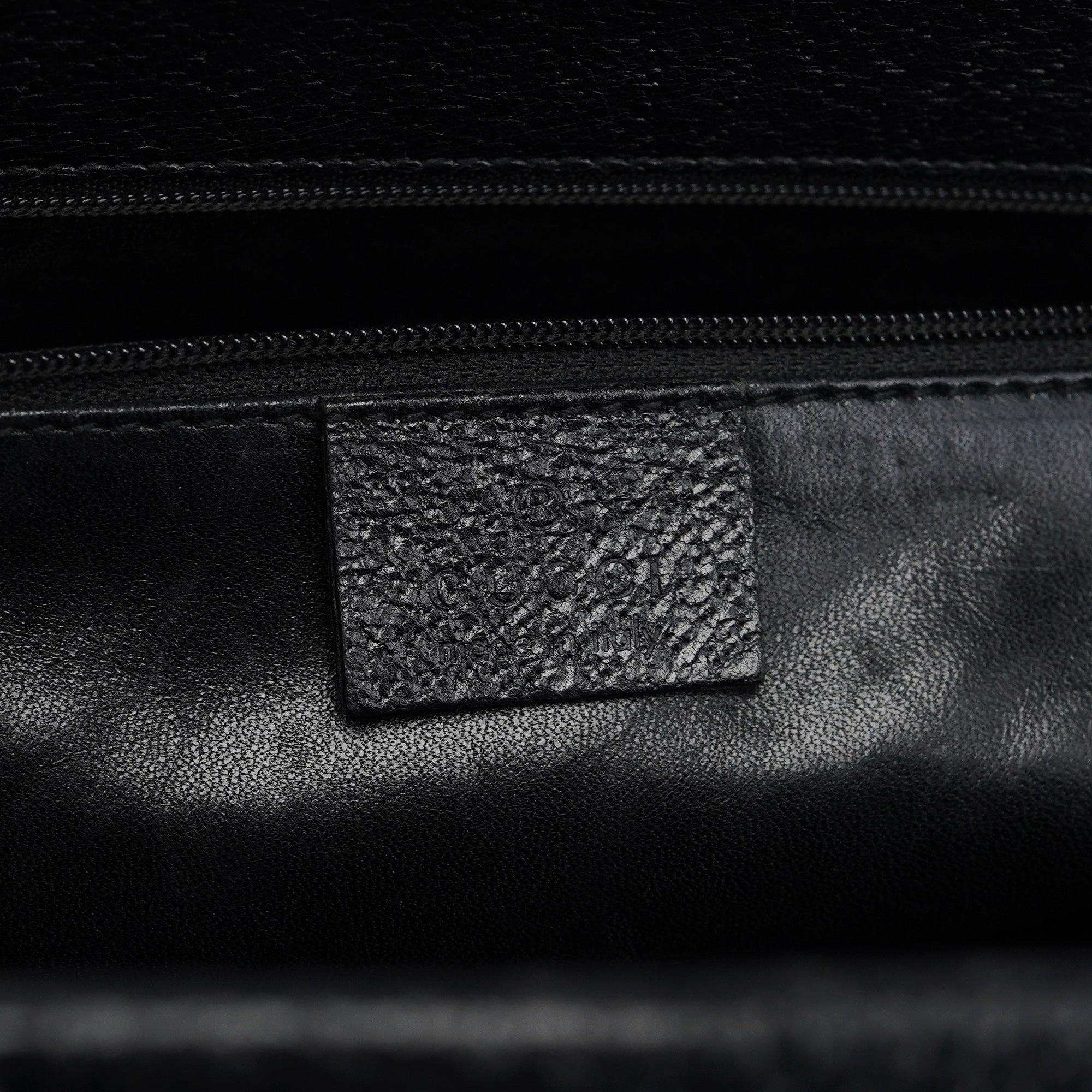 Black Leather Bamboo Tote Bag