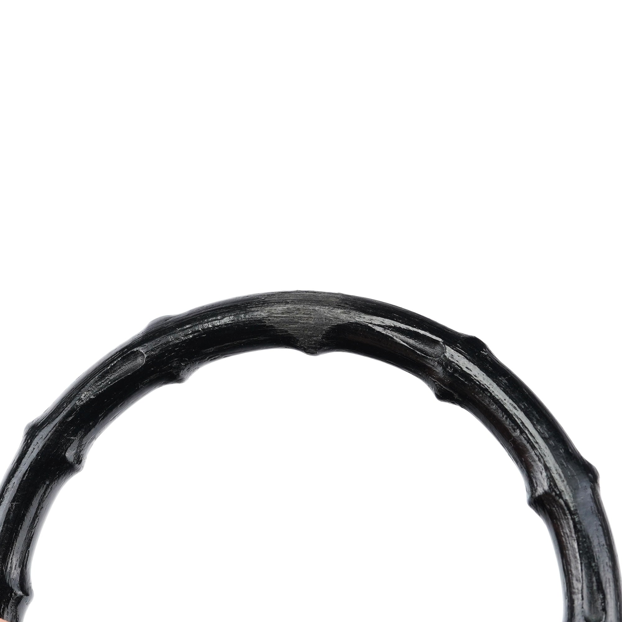 Black Leather Bamboo Tote Bag