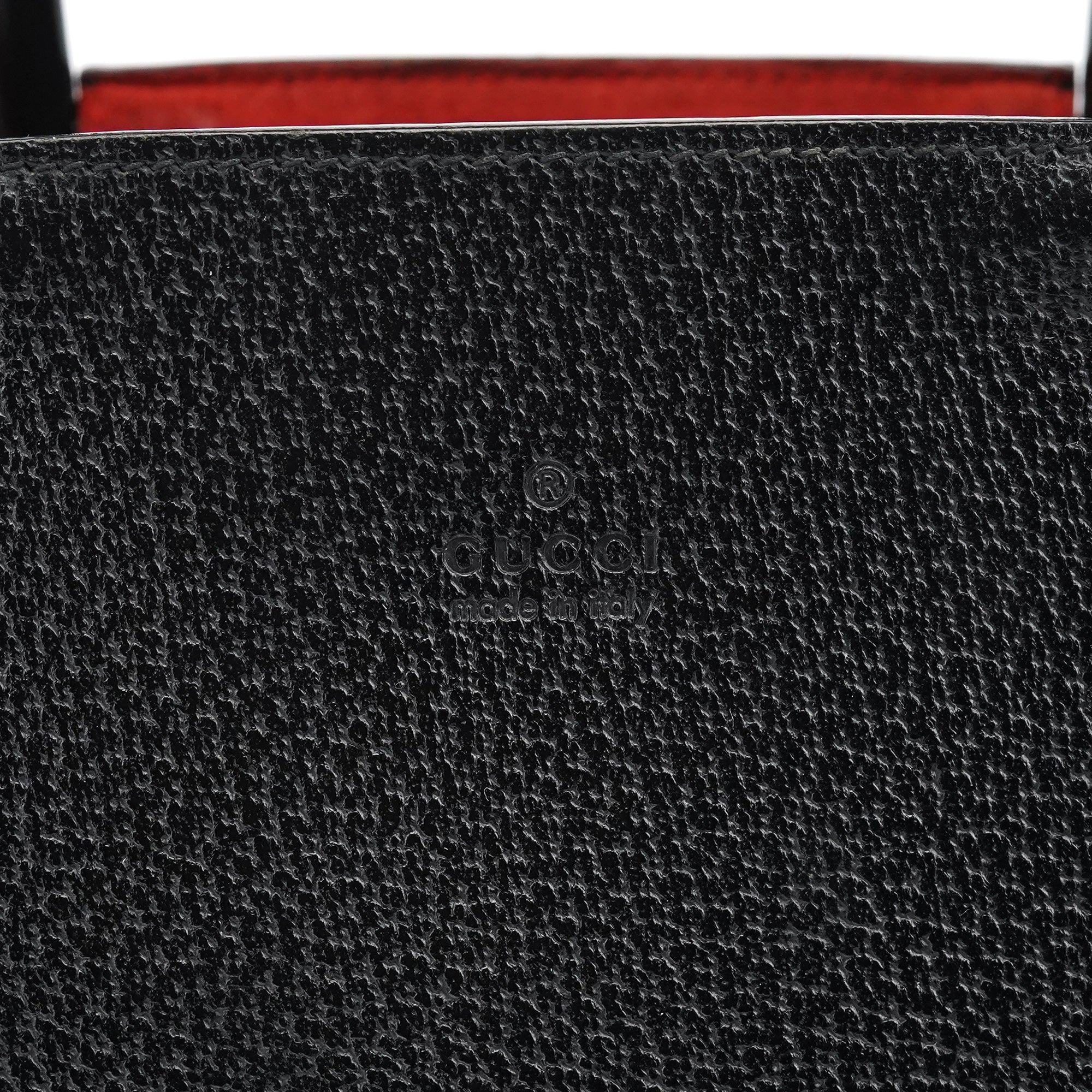 Black Leather Bamboo Tote Bag