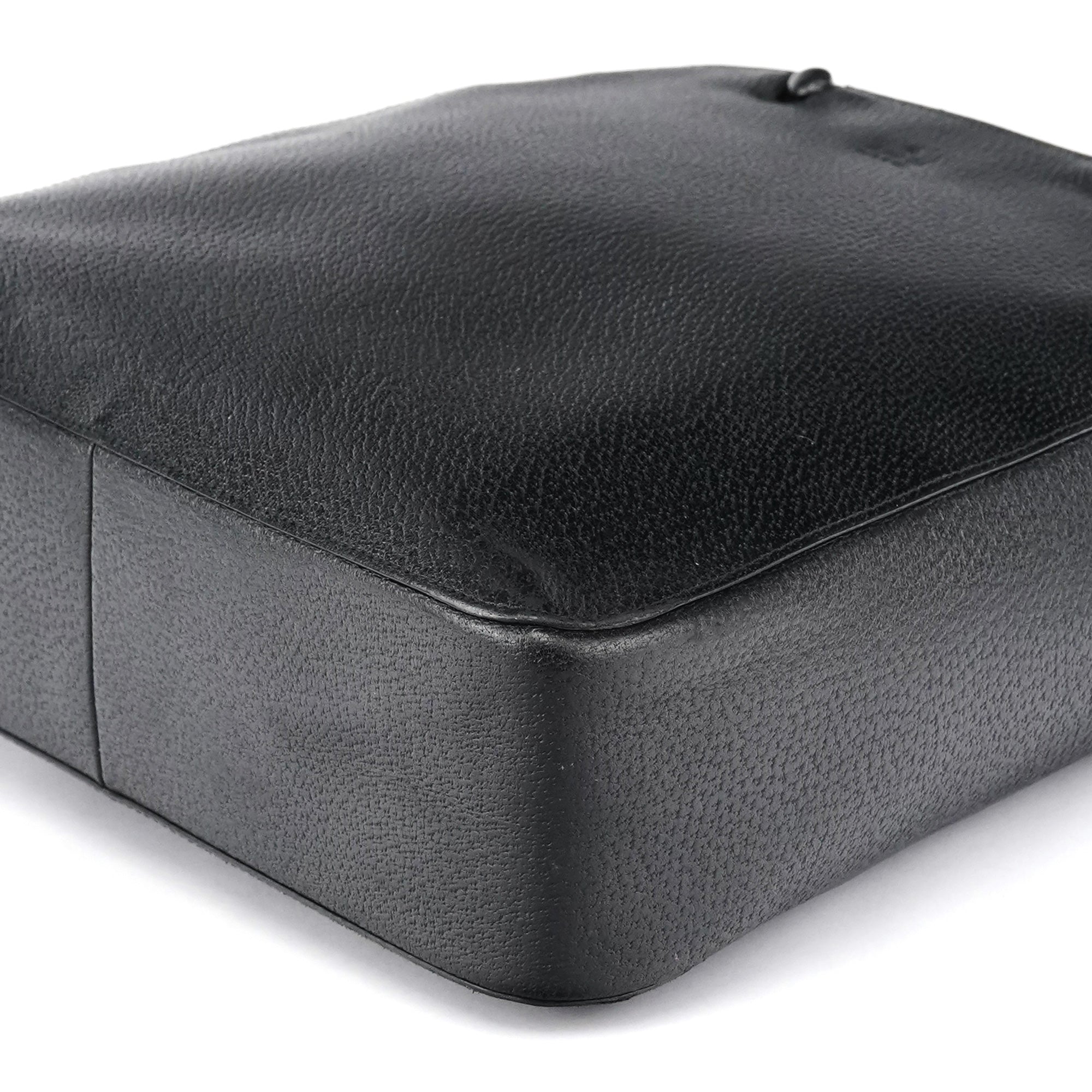 Black Leather Bamboo Tote Bag