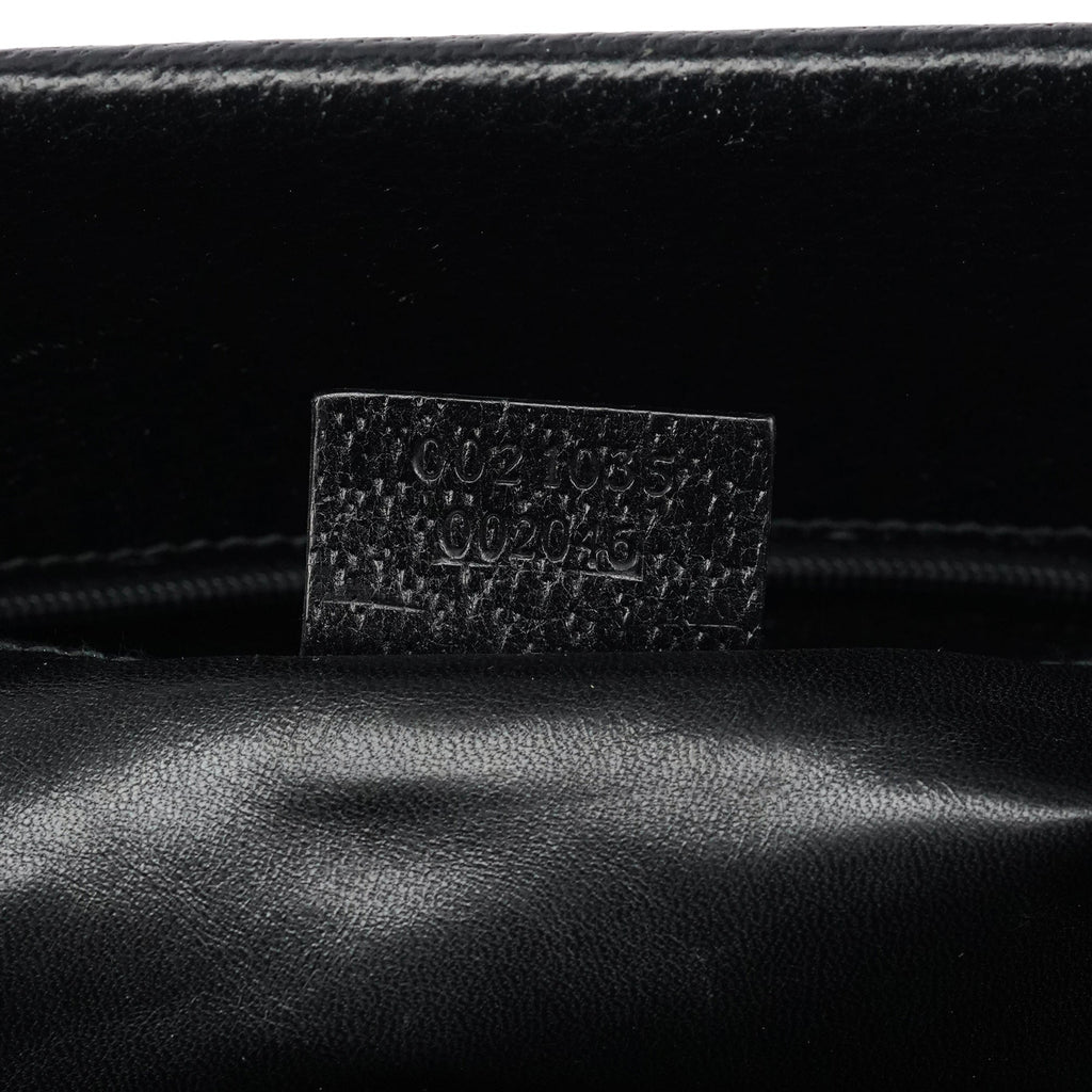 Black Leather Bamboo Tote Bag