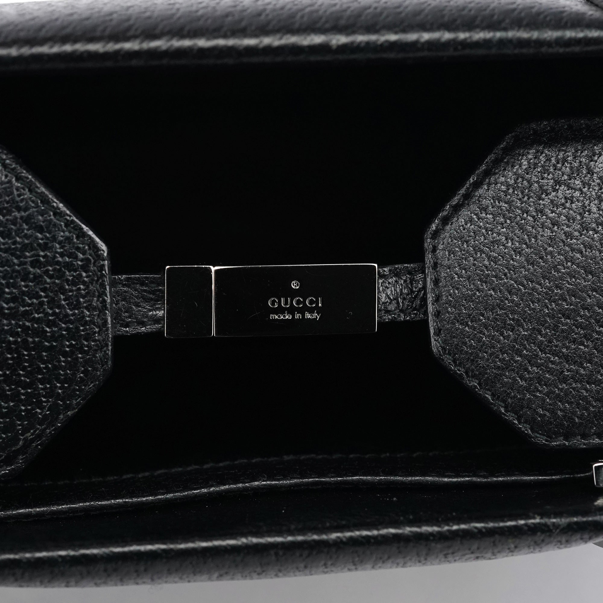 Black Leather Bamboo Tote Bag