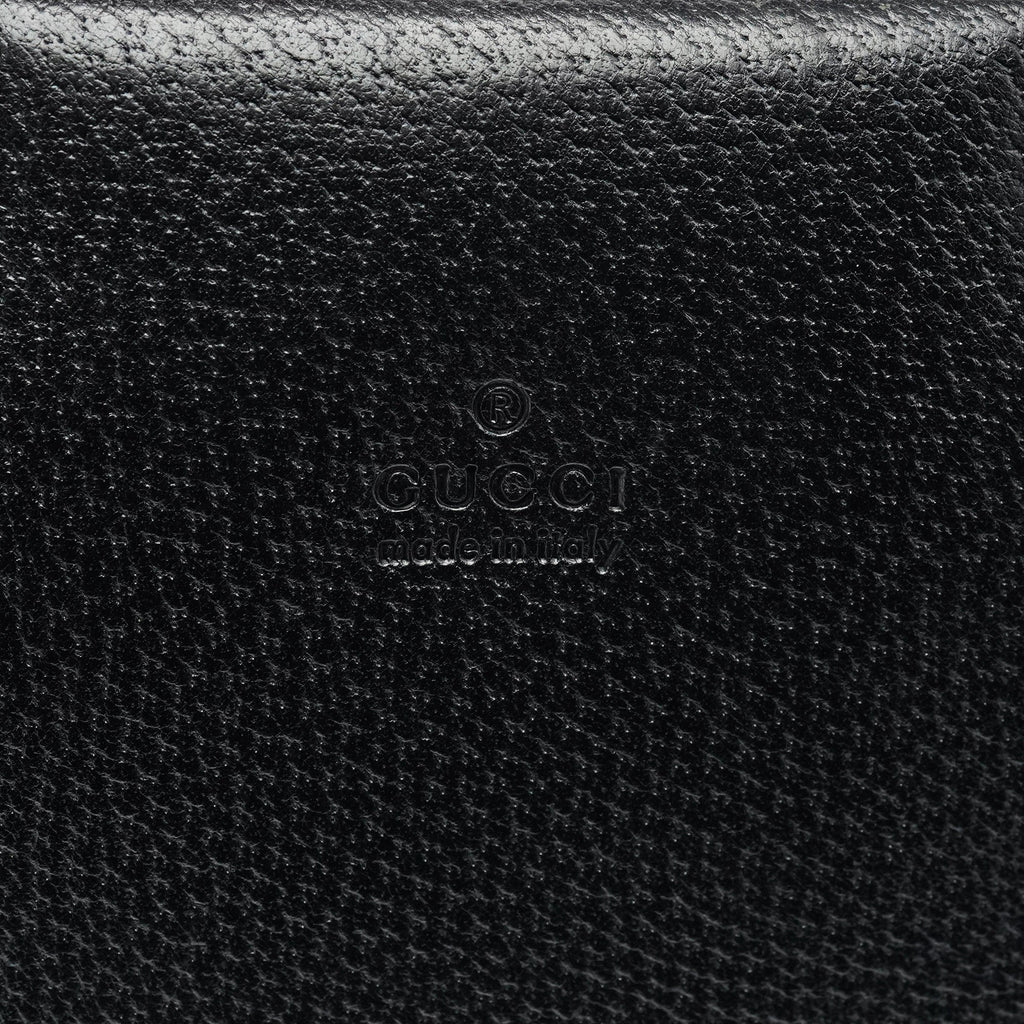 Black Leather Bamboo Tote Bag