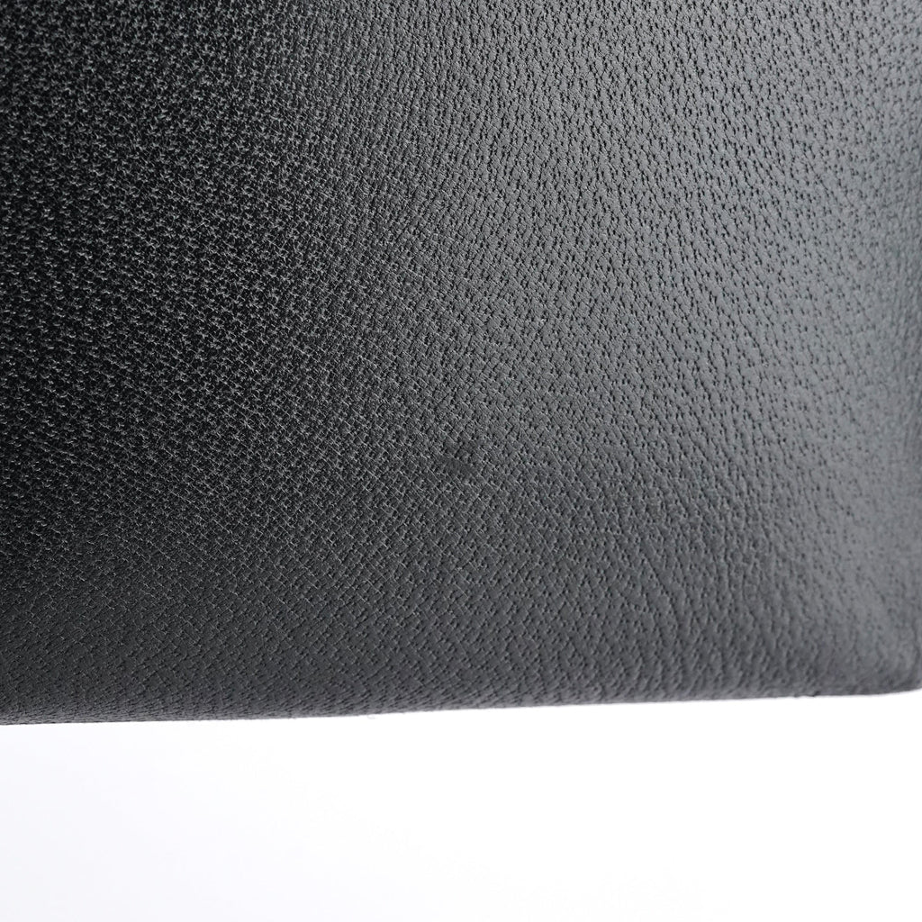 Black Leather Bamboo Tote Bag