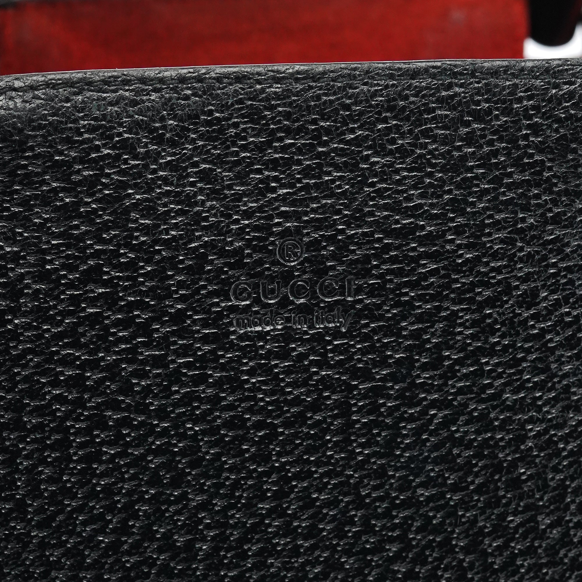 Black Leather Bamboo Tote Bag