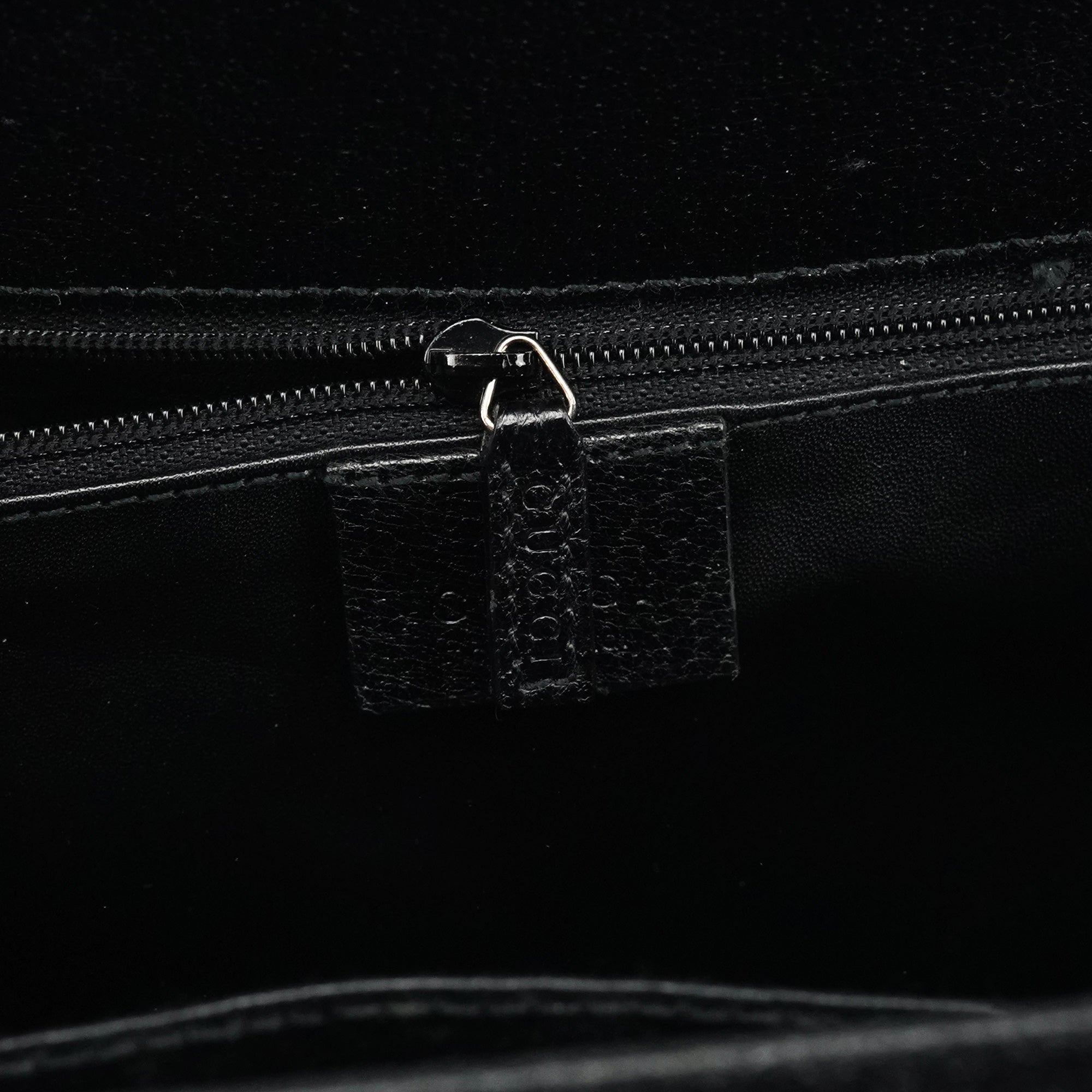 Black Leather Bamboo Tote Bag