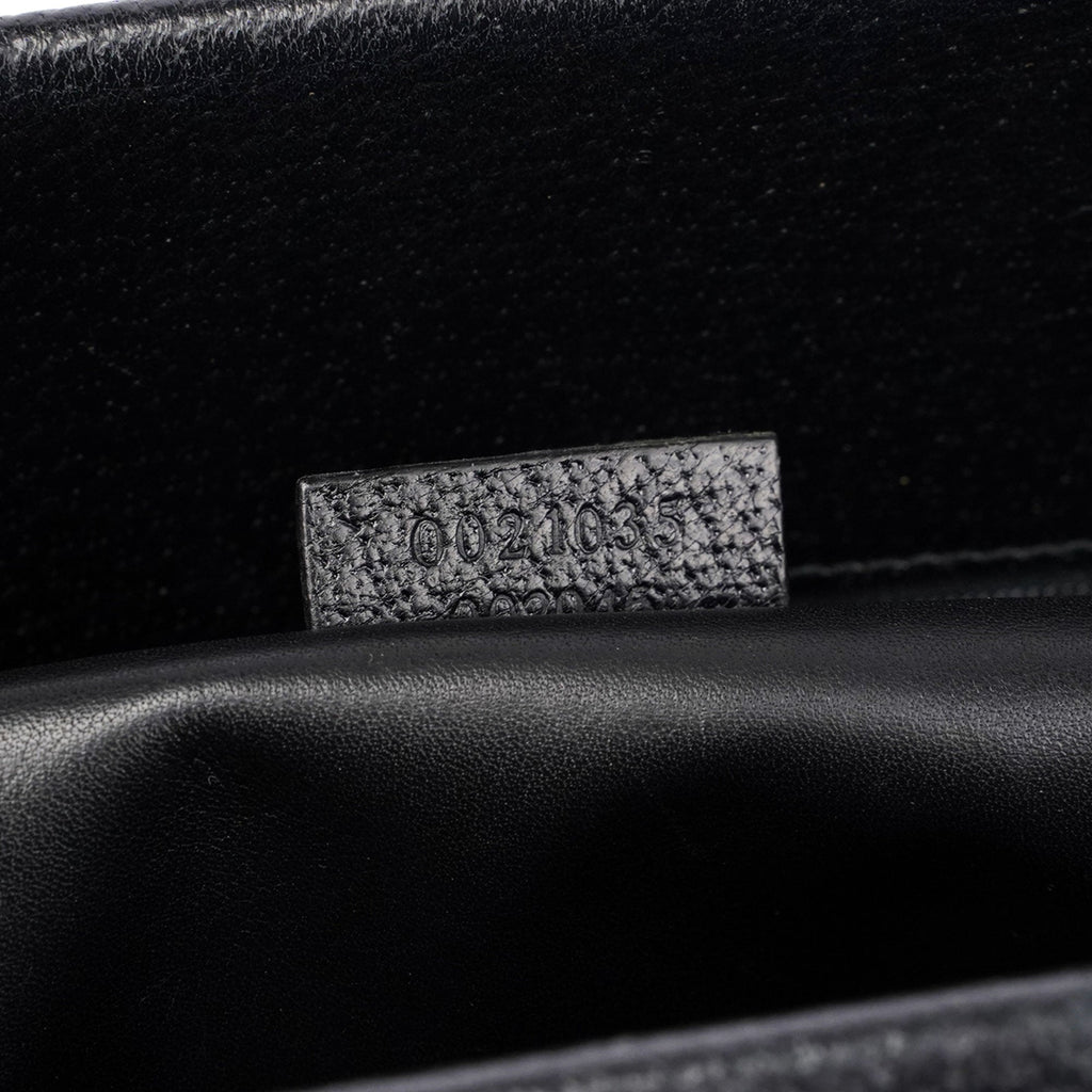 Black Leather Bamboo Tote Bag
