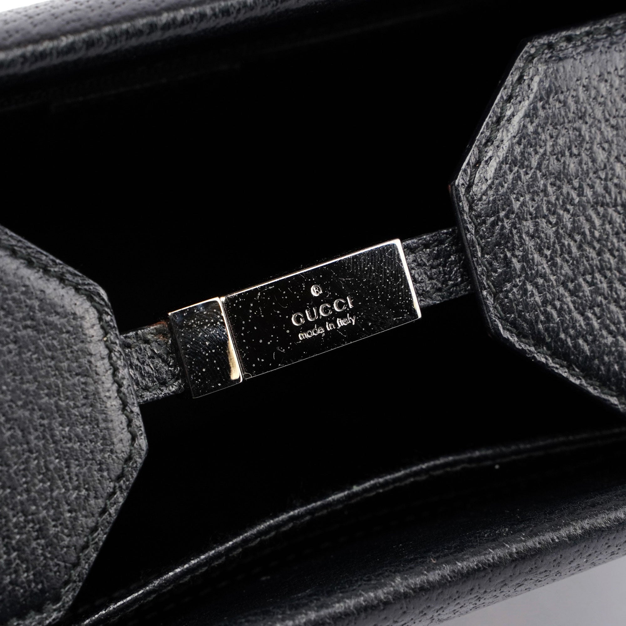 Black Leather Bamboo Tote Bag