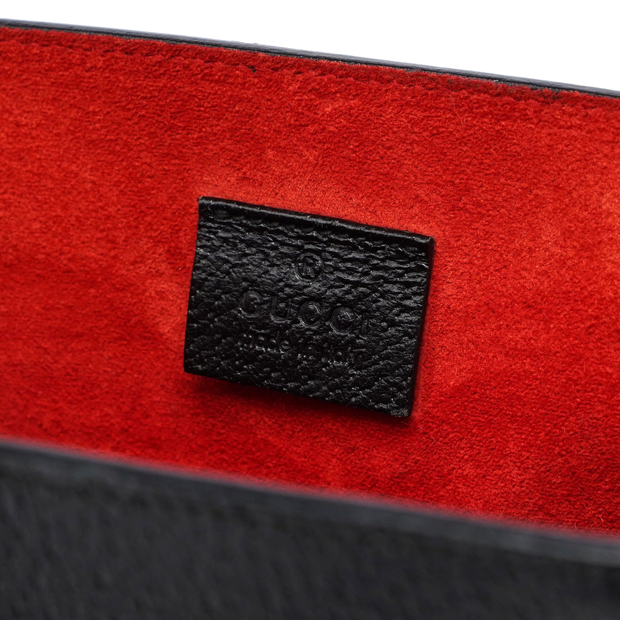 Black Leather Bamboo Tote Red Int