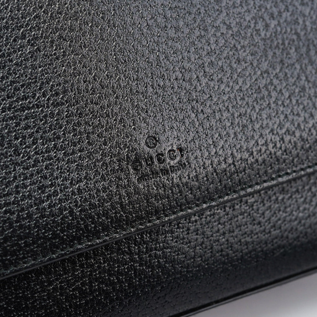 Black Leather Crossbody Shoulder Bag