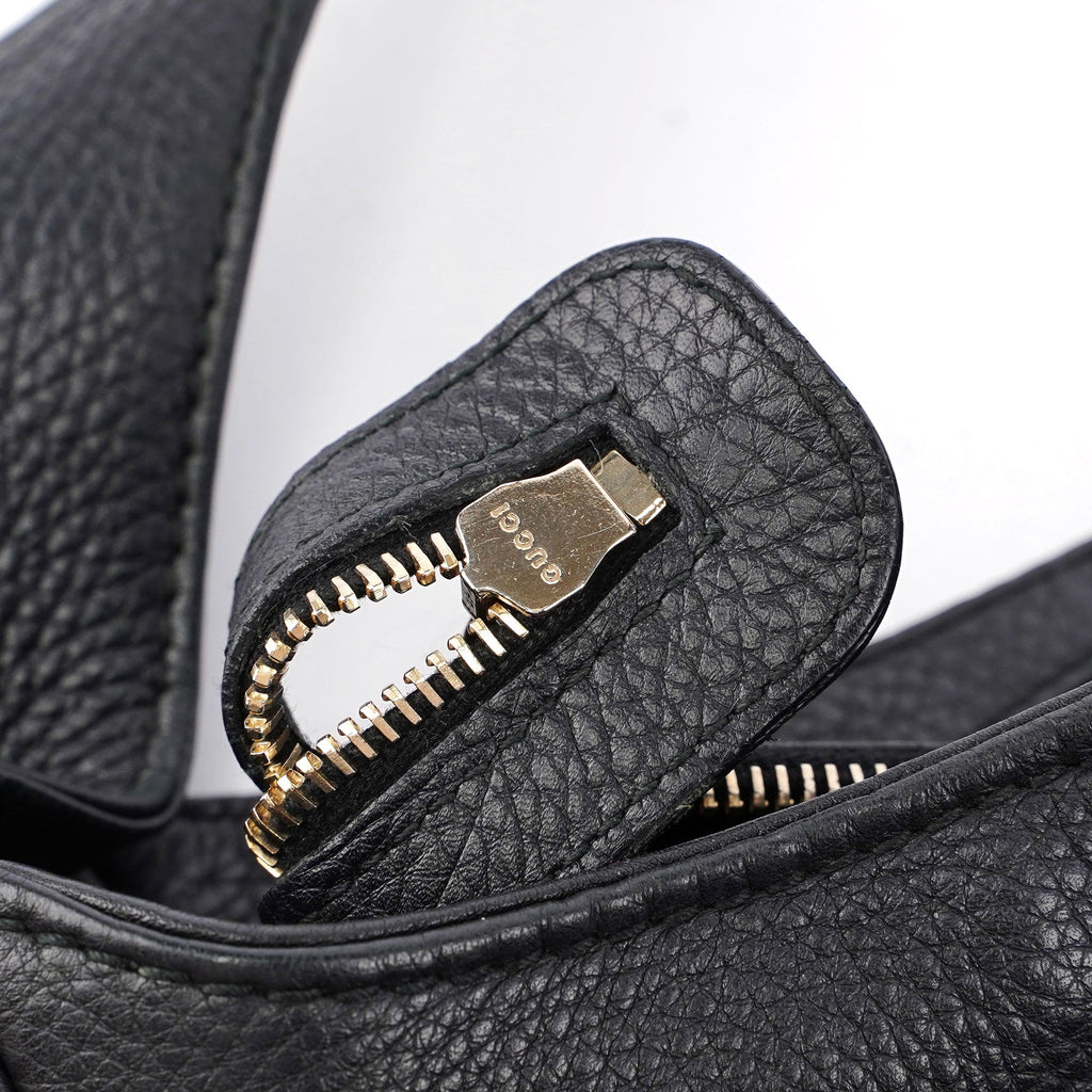 Black Leather Hobo Bag