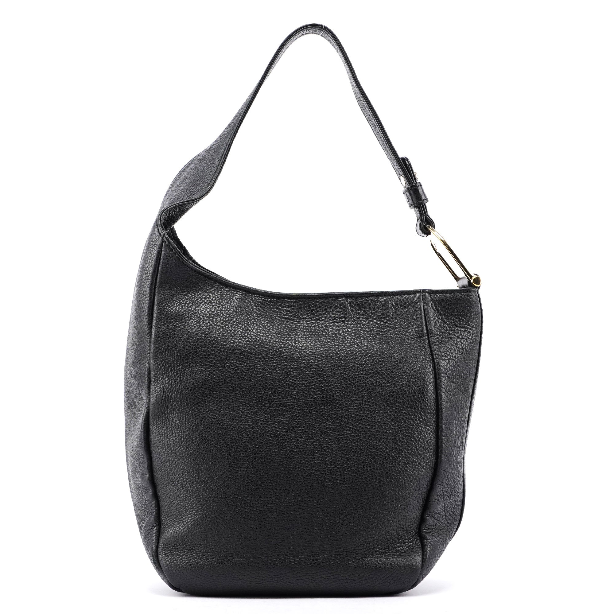 Black Leather Hobo Bag