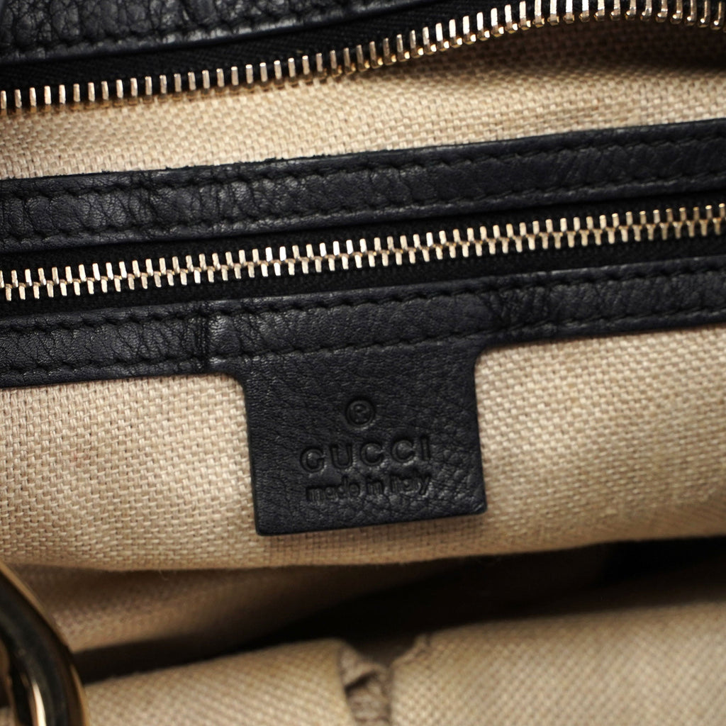 Black Leather Hobo Bag