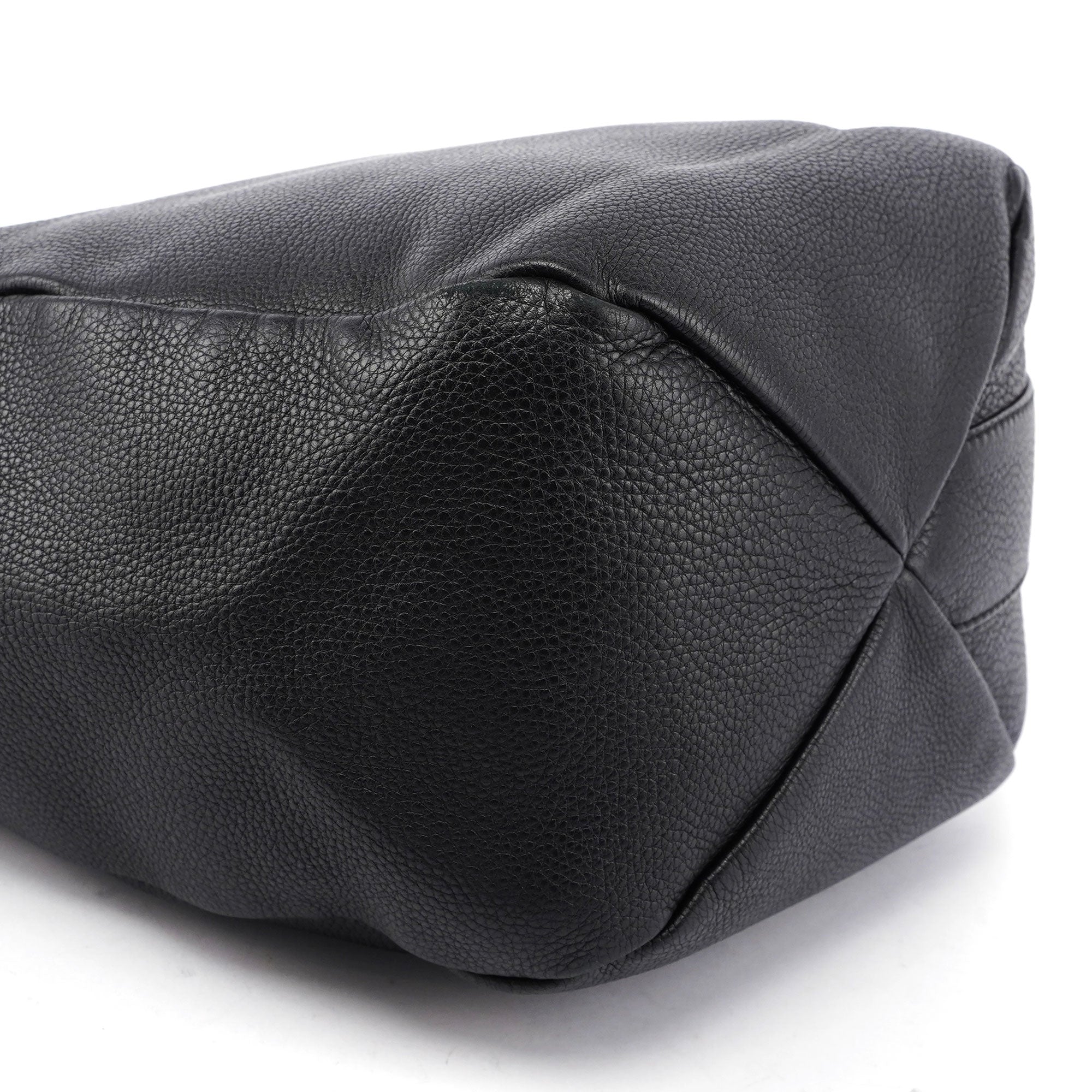 Black Leather Hobo Bag
