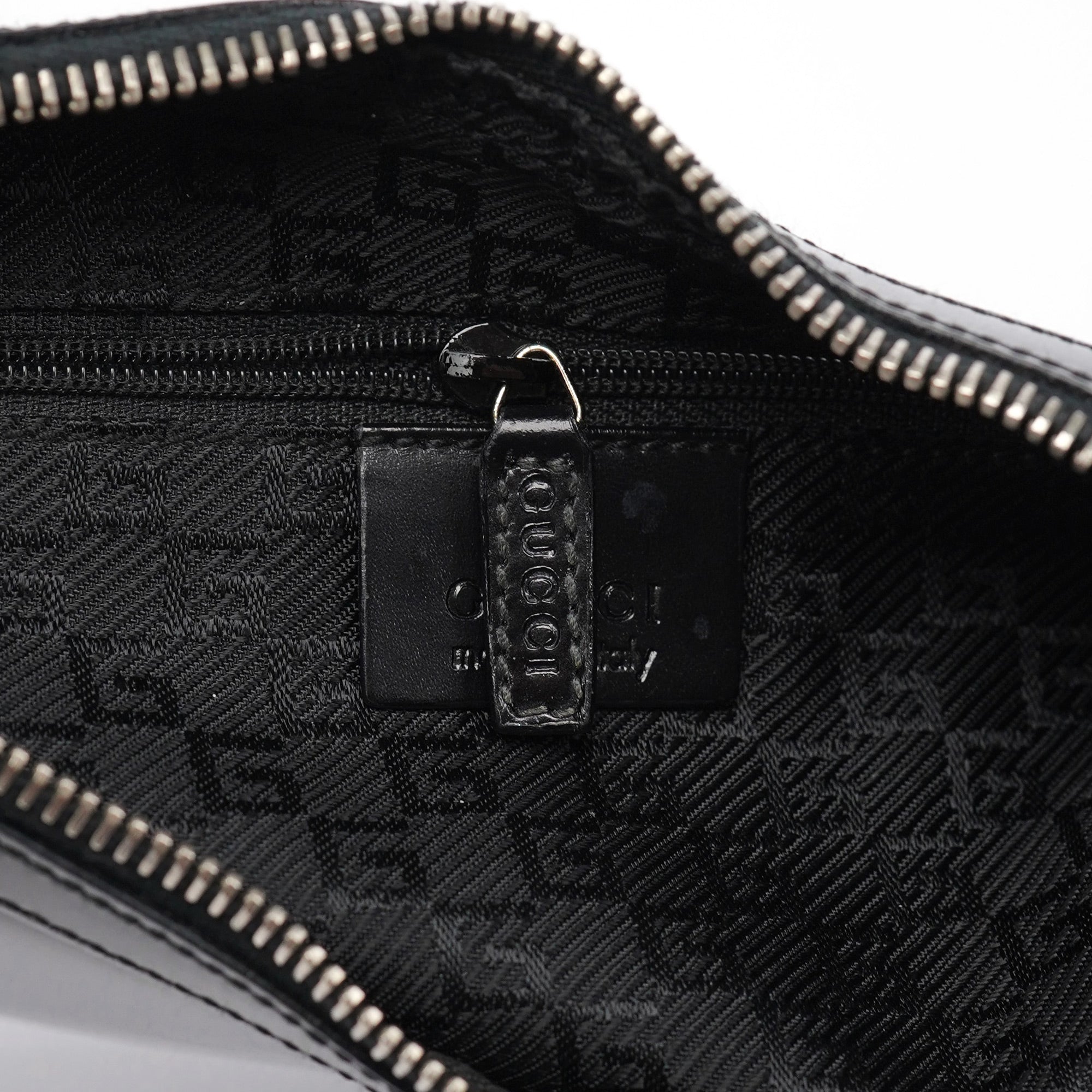 Black Leather Hobo Shoulder Bag