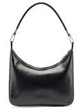 Black Leather Hobo Shoulder Bag