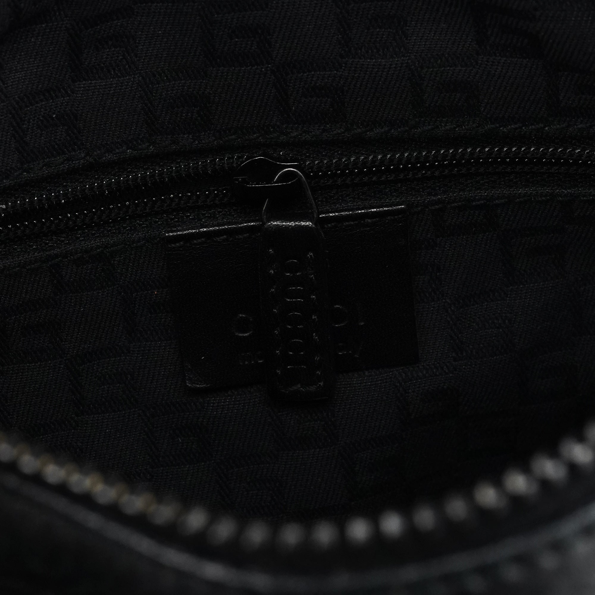 Black Leather Hobo Shoulder Bag