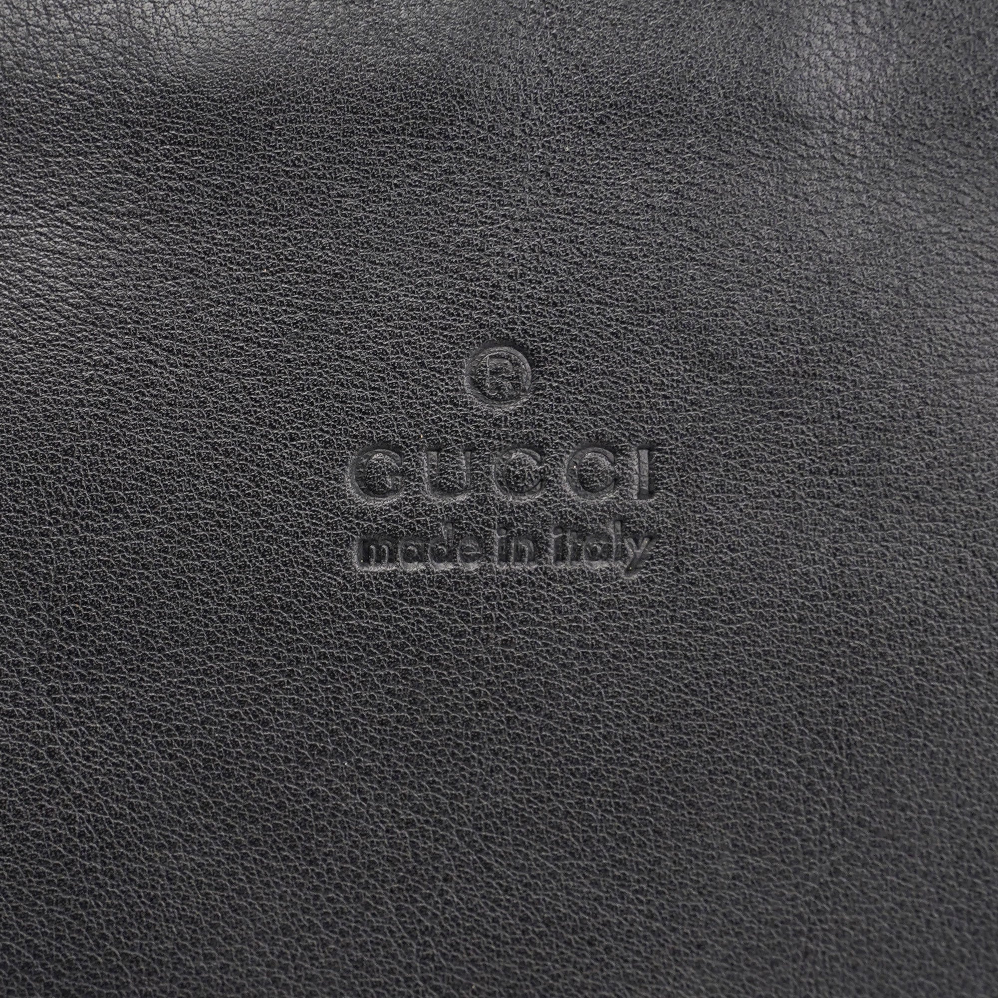 Black Leather Hobo Shoulder Bag