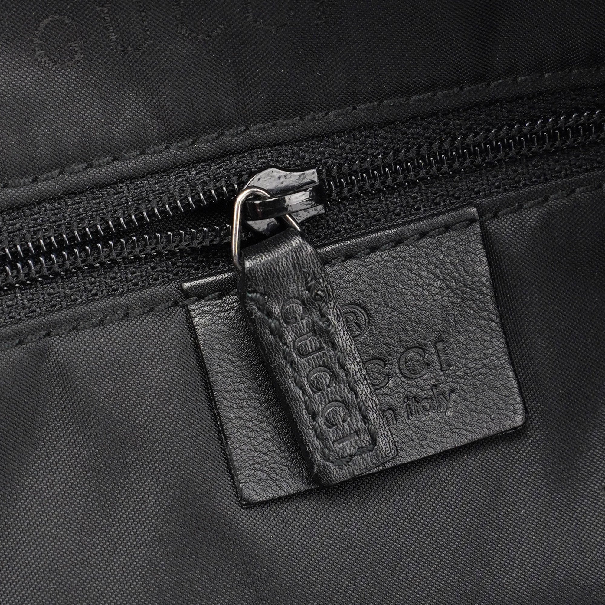 Black Leather Hobo Shoulder Bag
