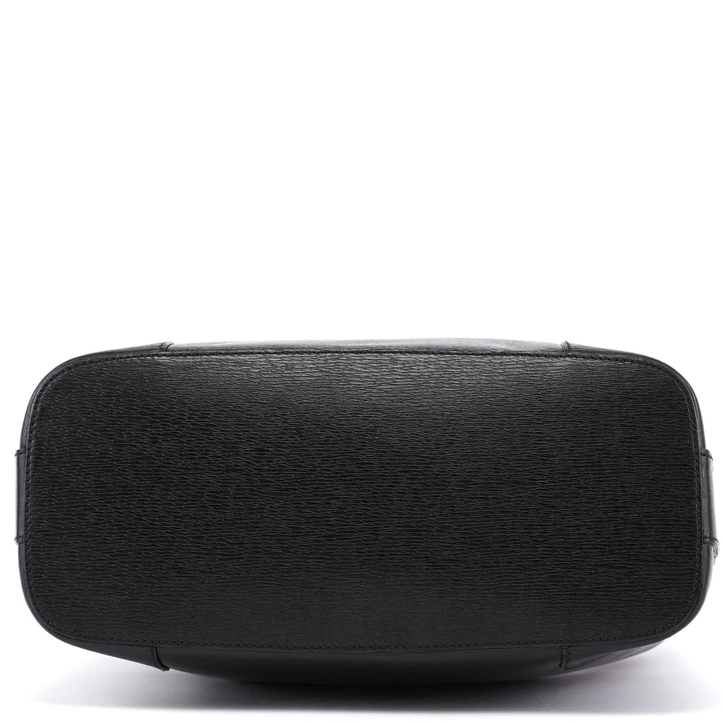 Black Leather Hobo Shoulder Bag