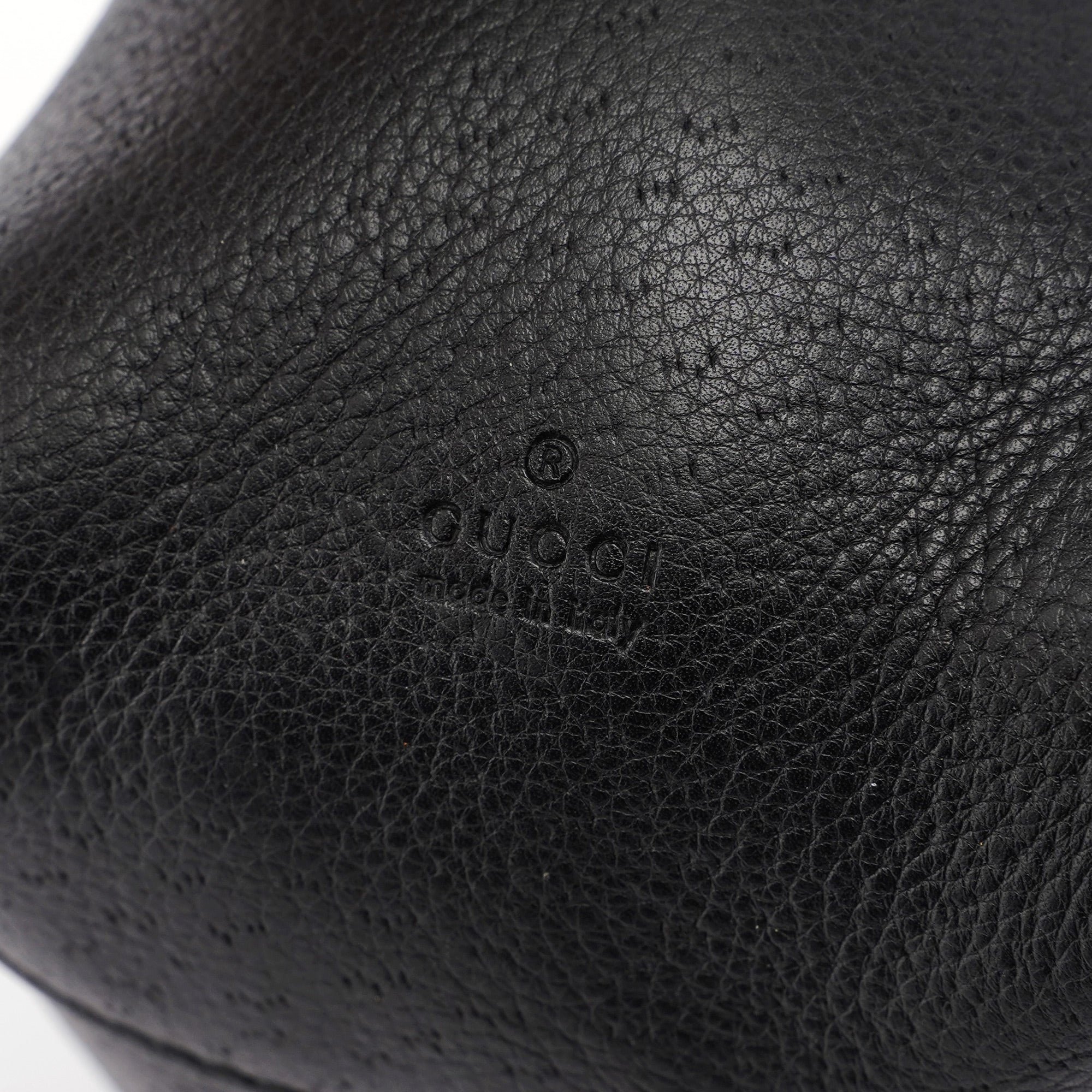 Black Leather Hobo Shoulder Bag