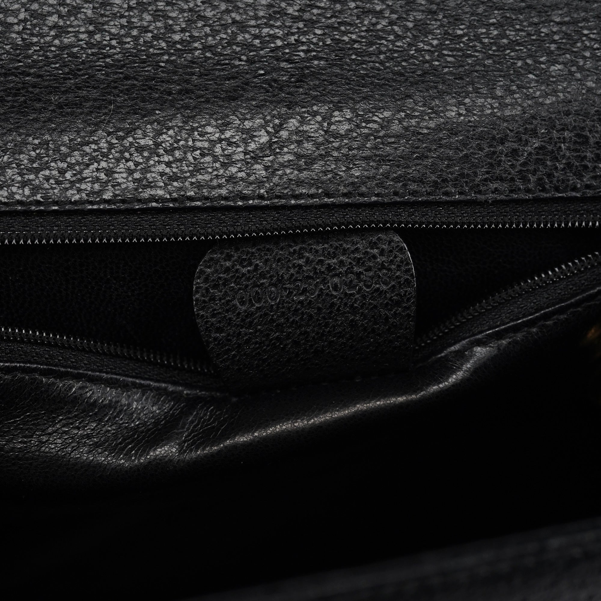 Black Leather Lady Lock 2-Way Bag