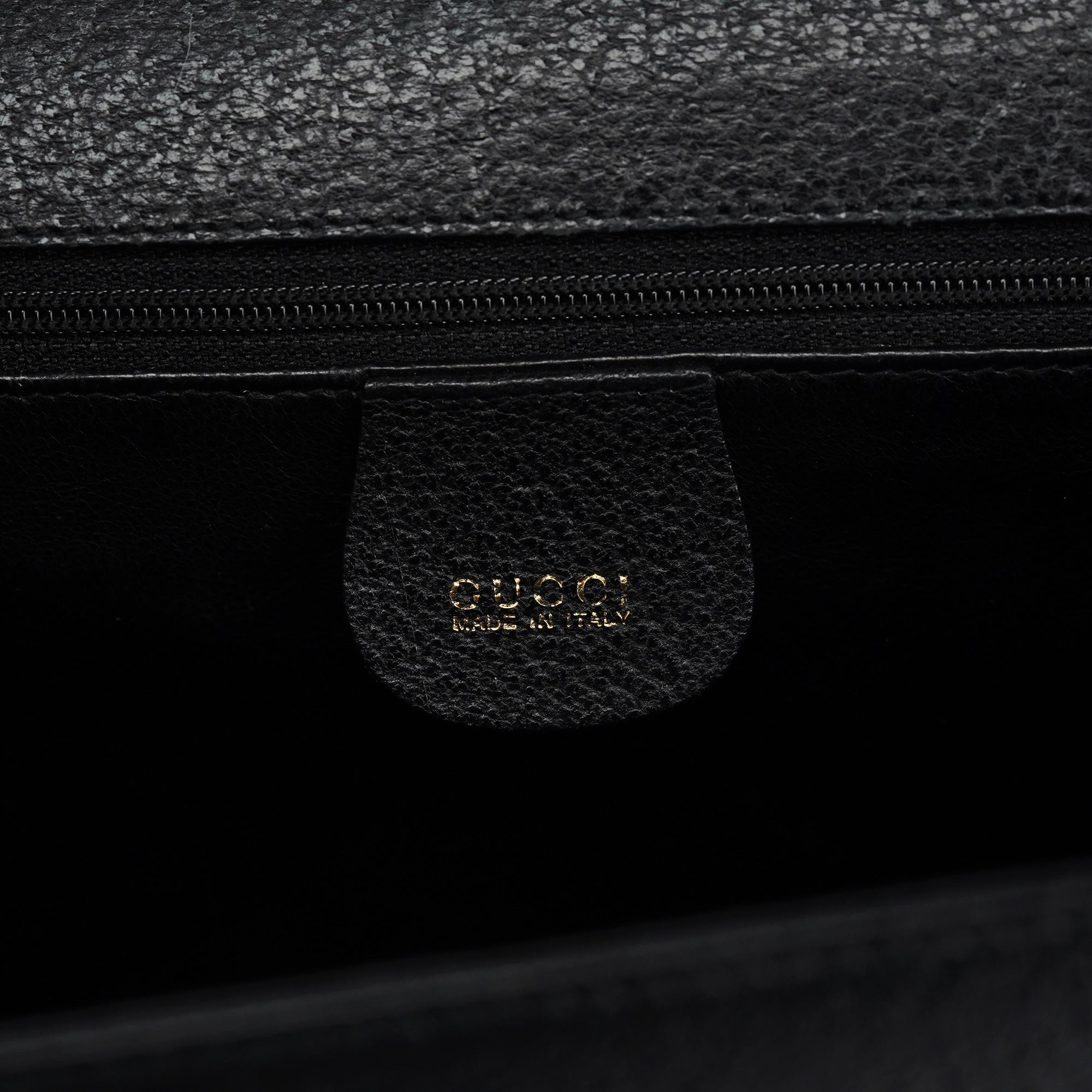 Black Leather Lady Lock 2-Way Bag