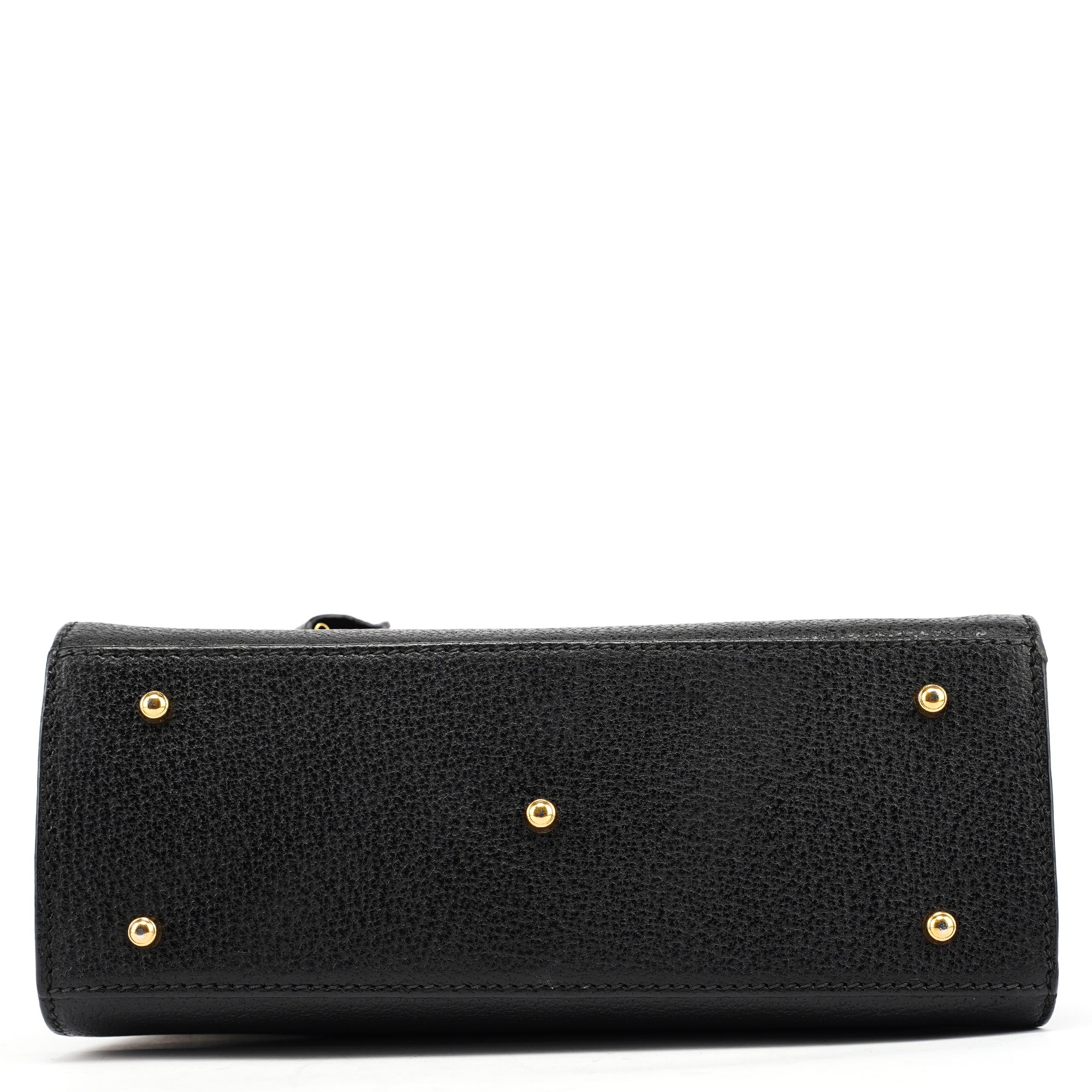 Black Leather Lady Lock 2-Way Bag