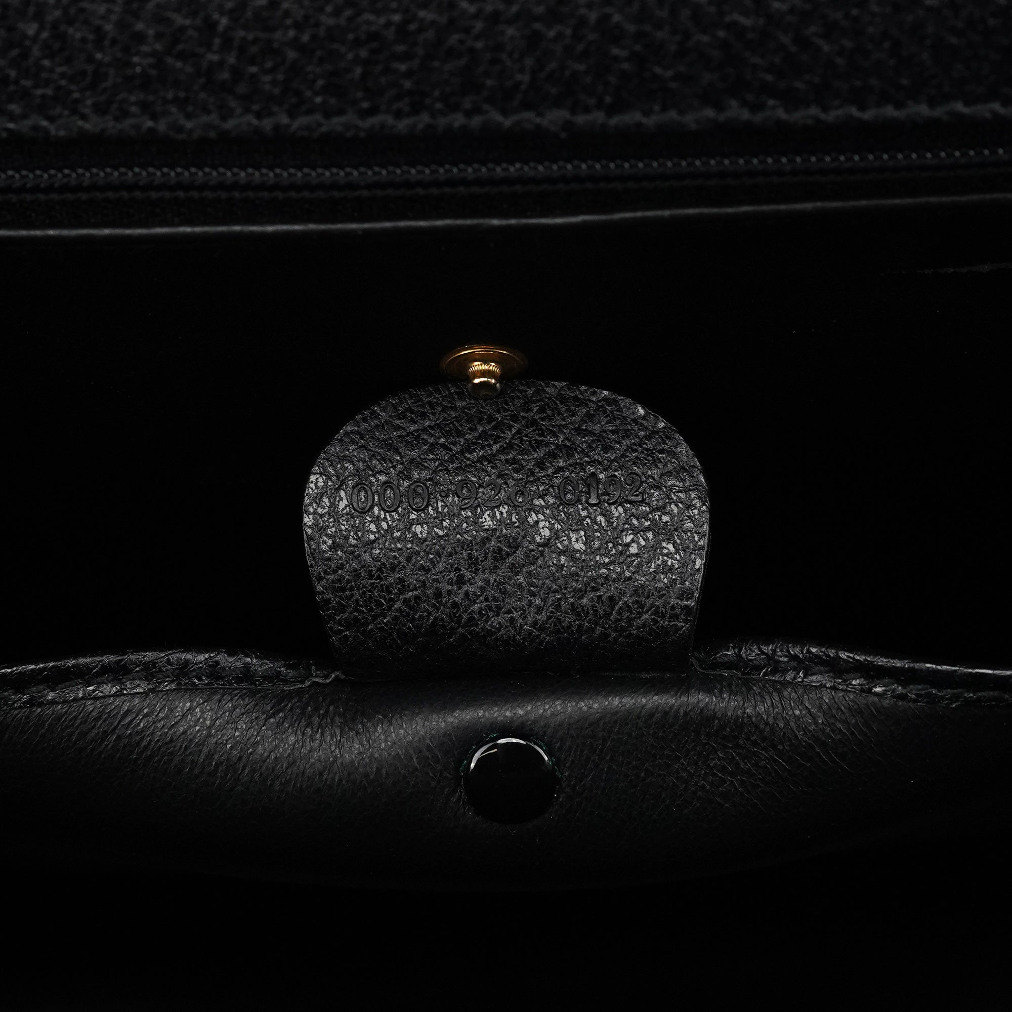 Black Leather Lady Lock 2-Way Bag