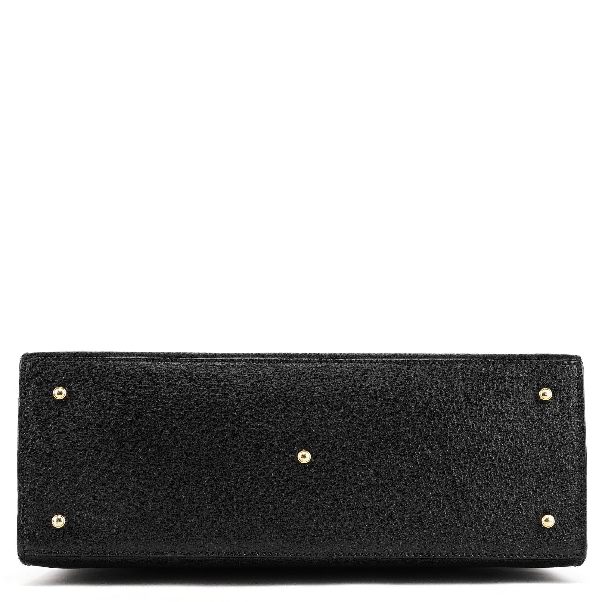 Black Leather Lady Lock 2-Way Bag