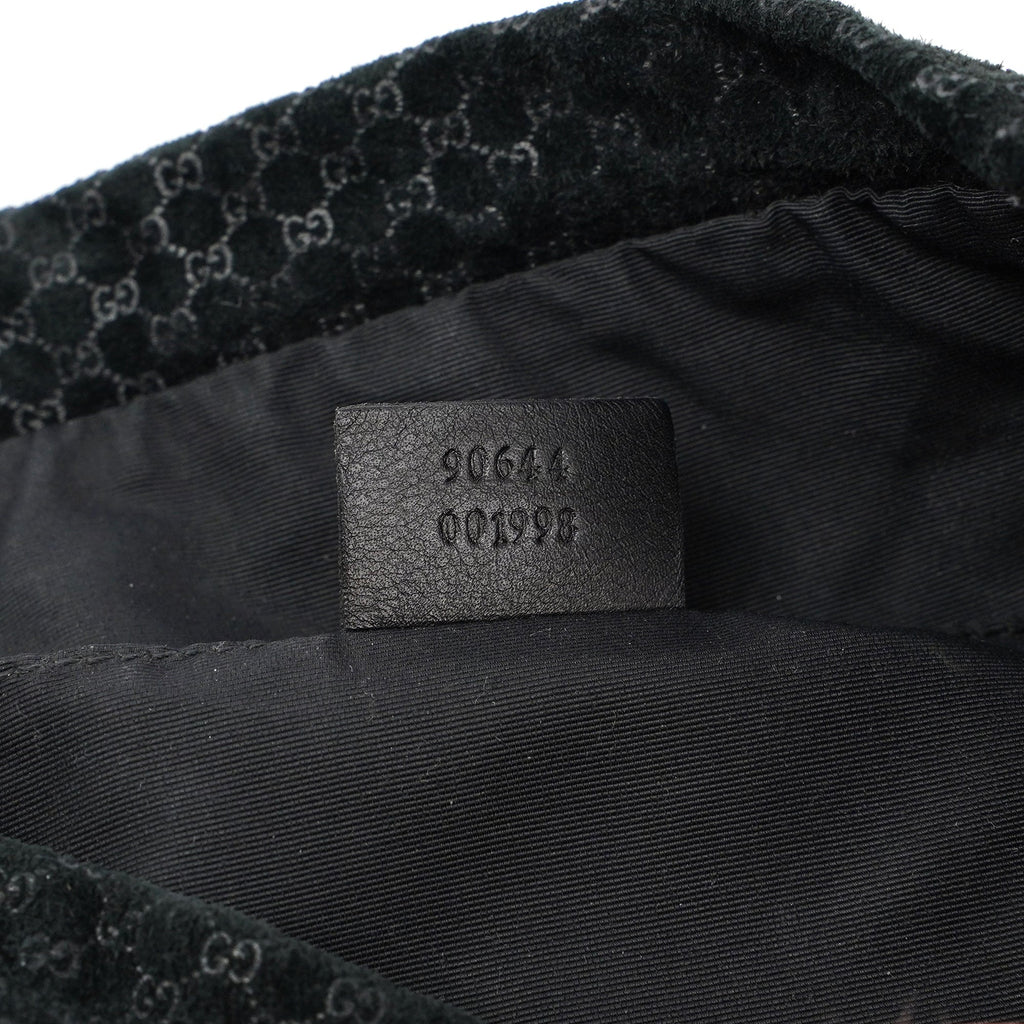 Black Leather Perforated Shoulder Bag