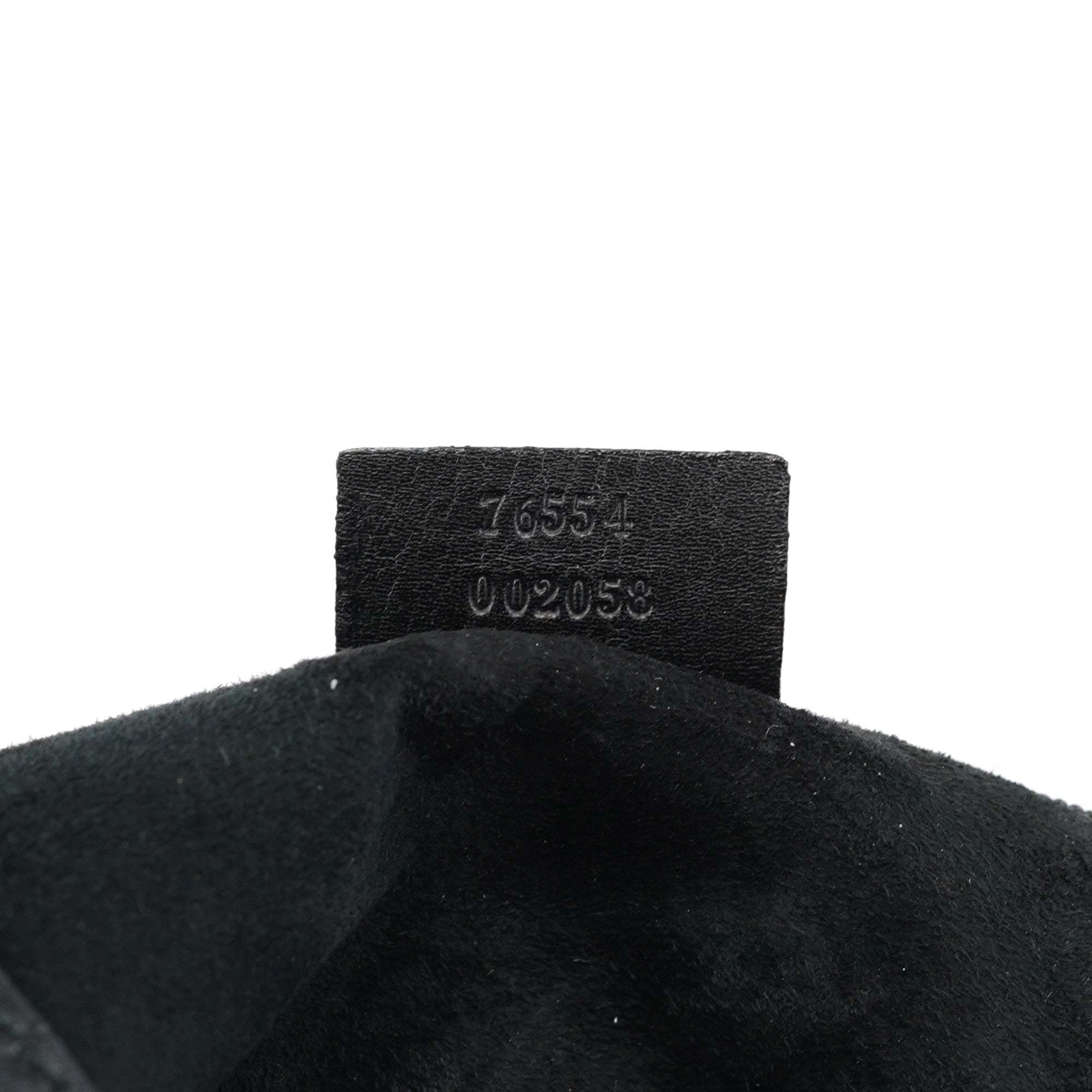 Black Leather Ruched Bag