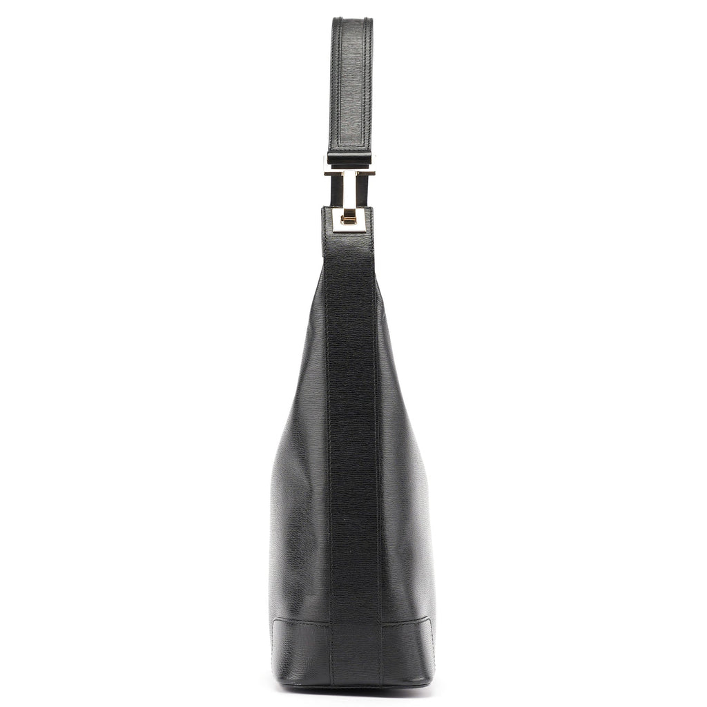 Black Leather Shoulder Bag