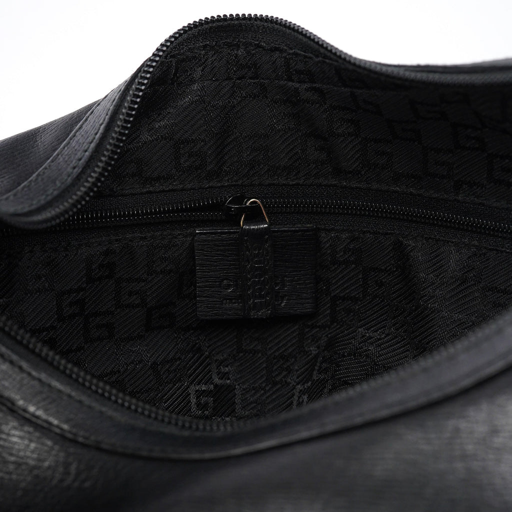 Black Leather Shoulder Bag
