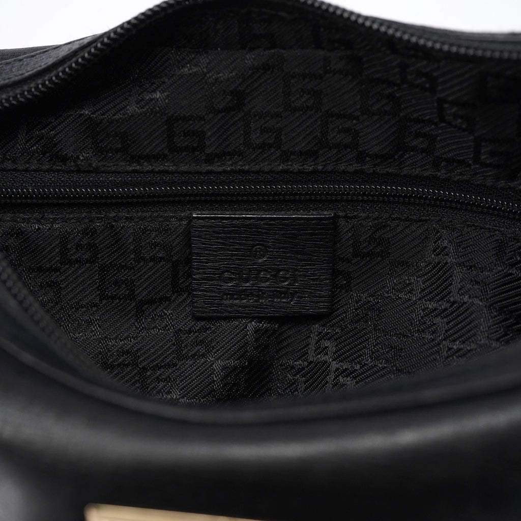 Black Leather Shoulder Bag