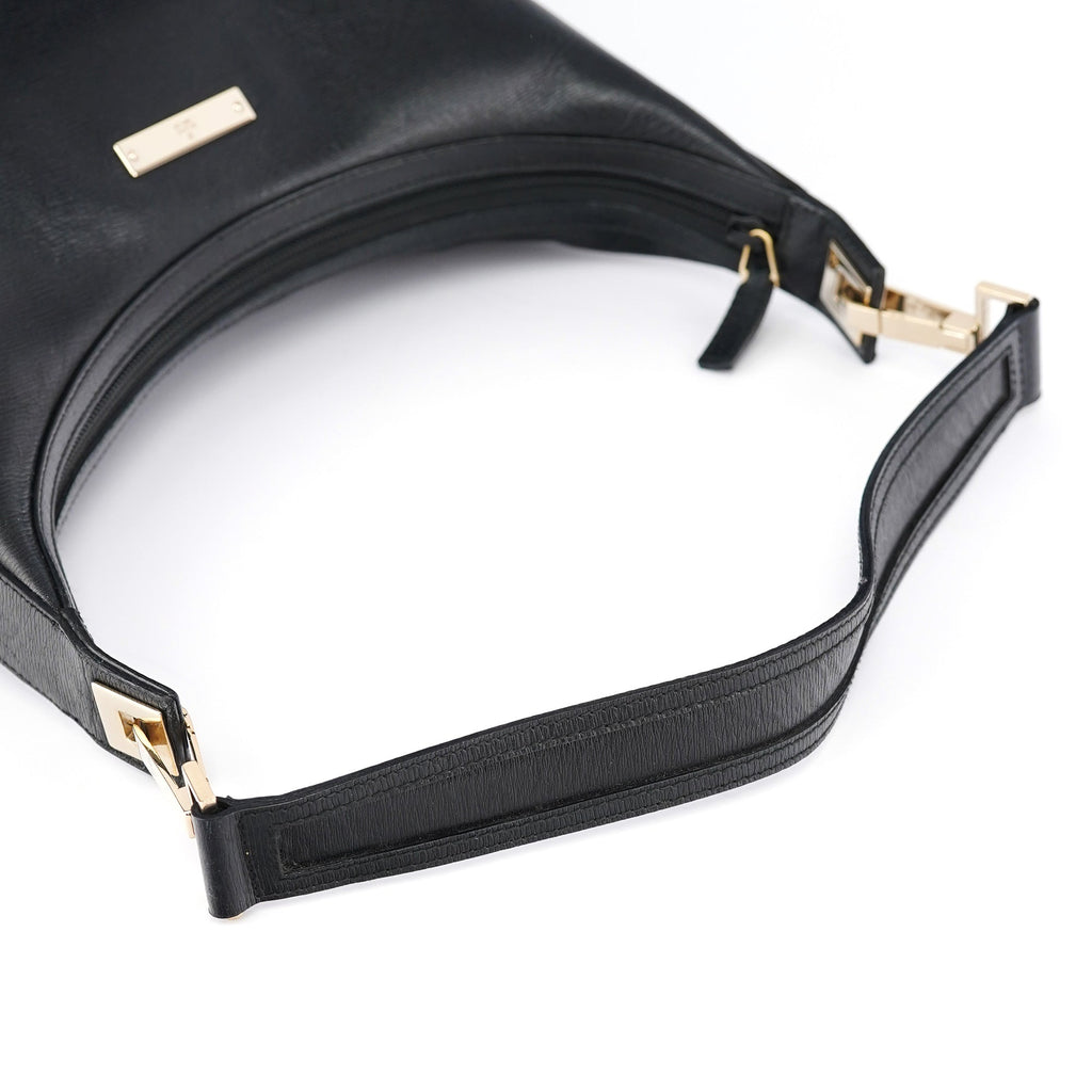 Black Leather Shoulder Bag