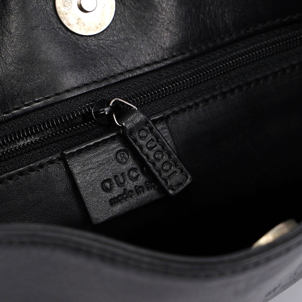 Black Leather Shoulder Bag