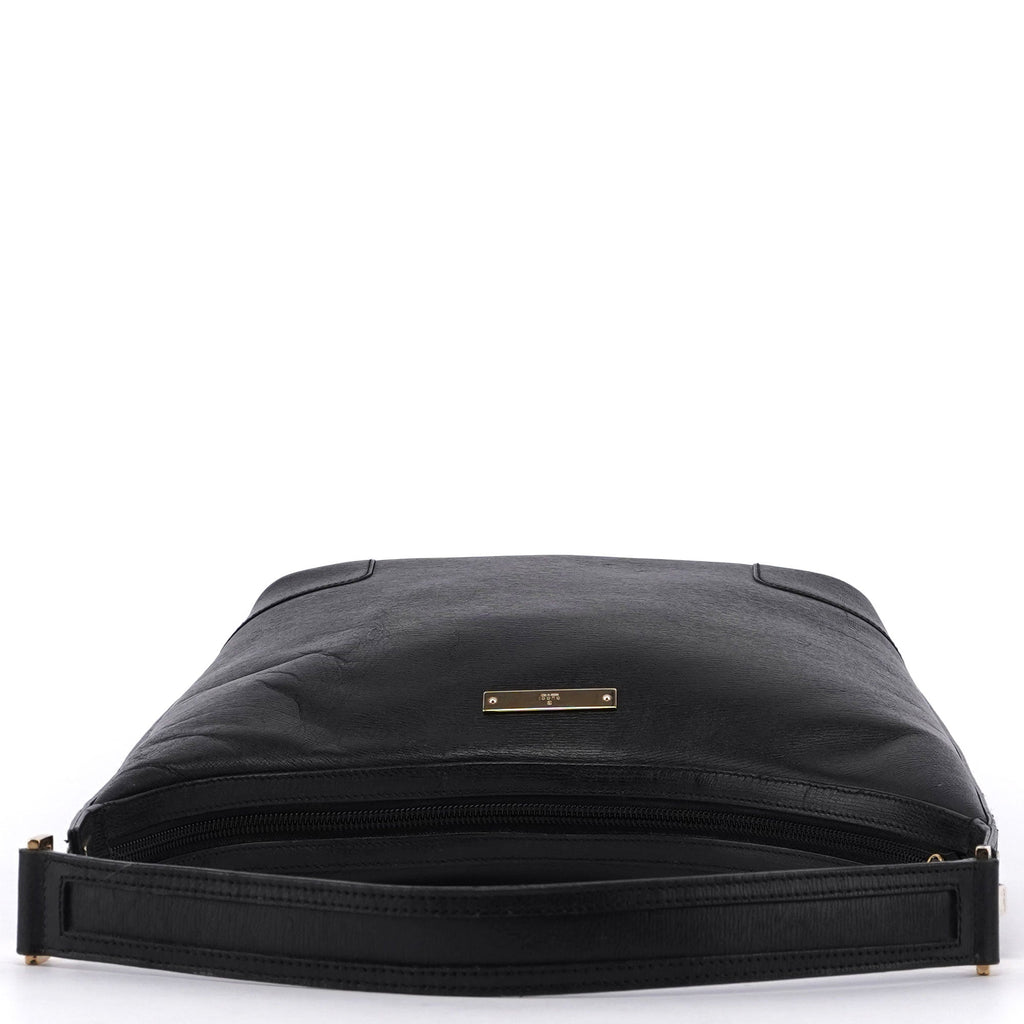 Black Leather Shoulder Bag Plaque