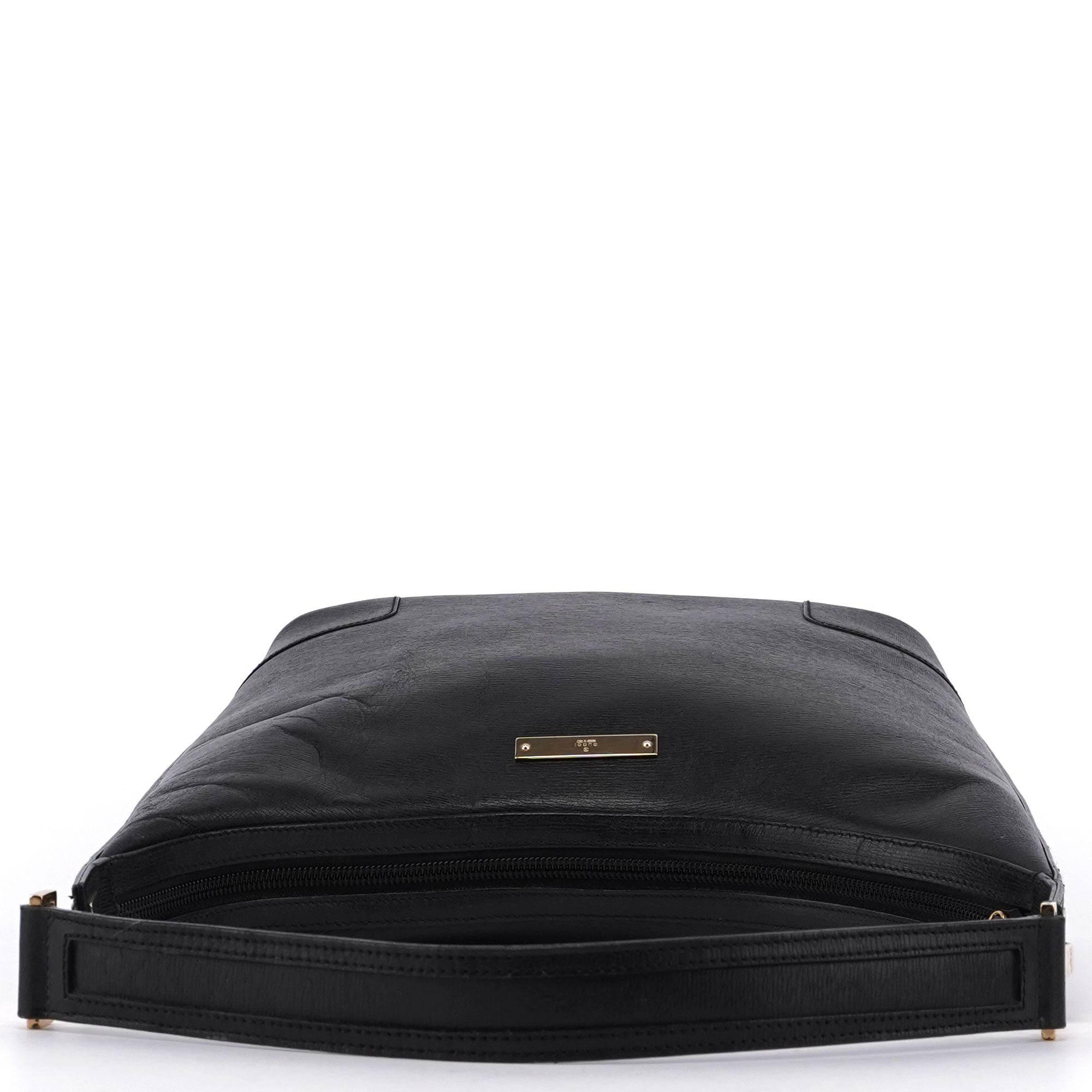 Black Leather Shoulder Bag Plaque