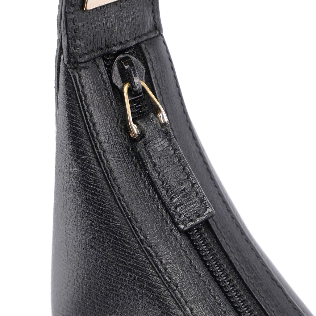 Black Leather Shoulder Bag Plaque