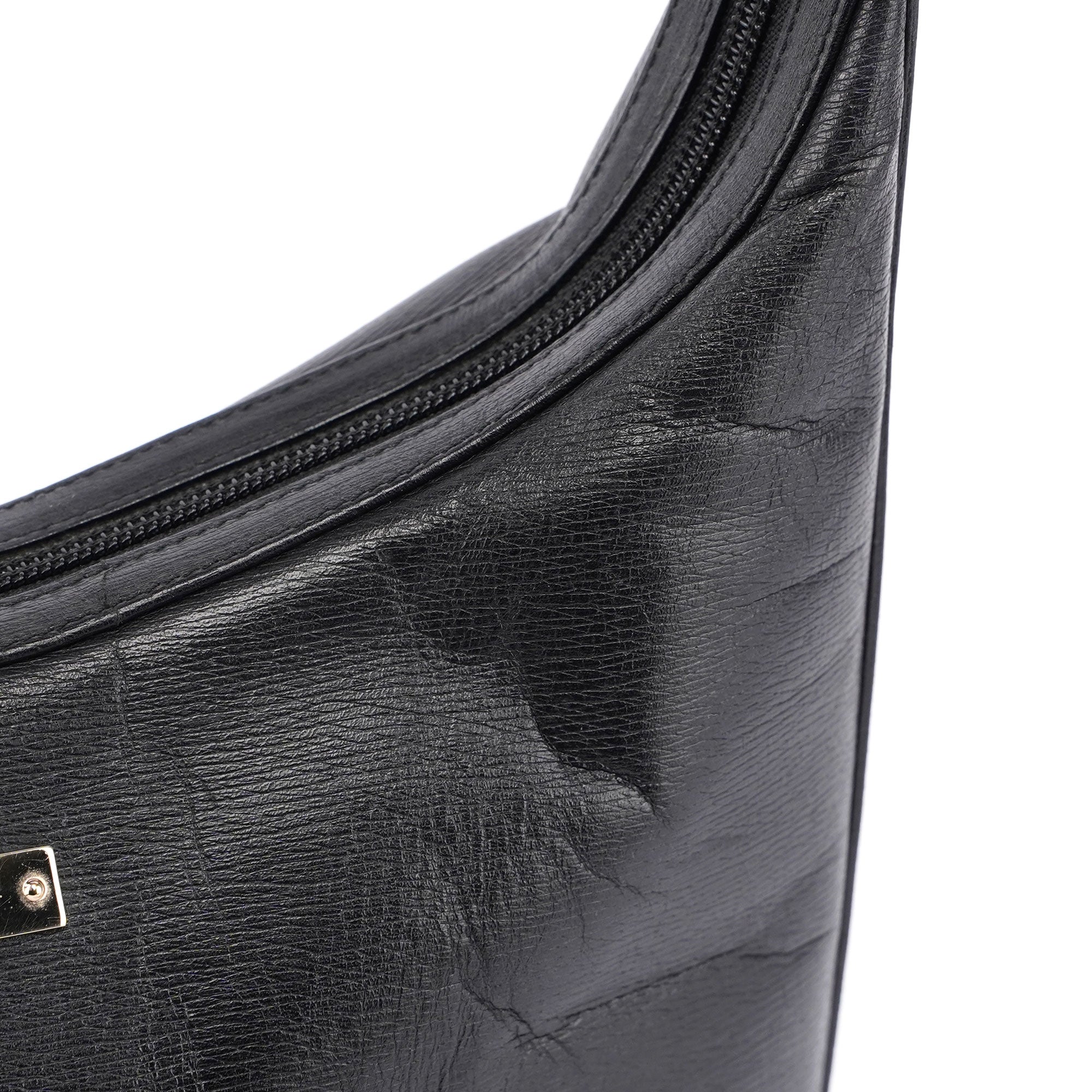 Black Leather Shoulder Bag Plaque