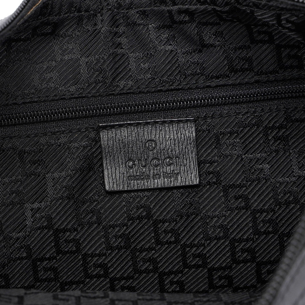Black Leather Shoulder Bag Plaque